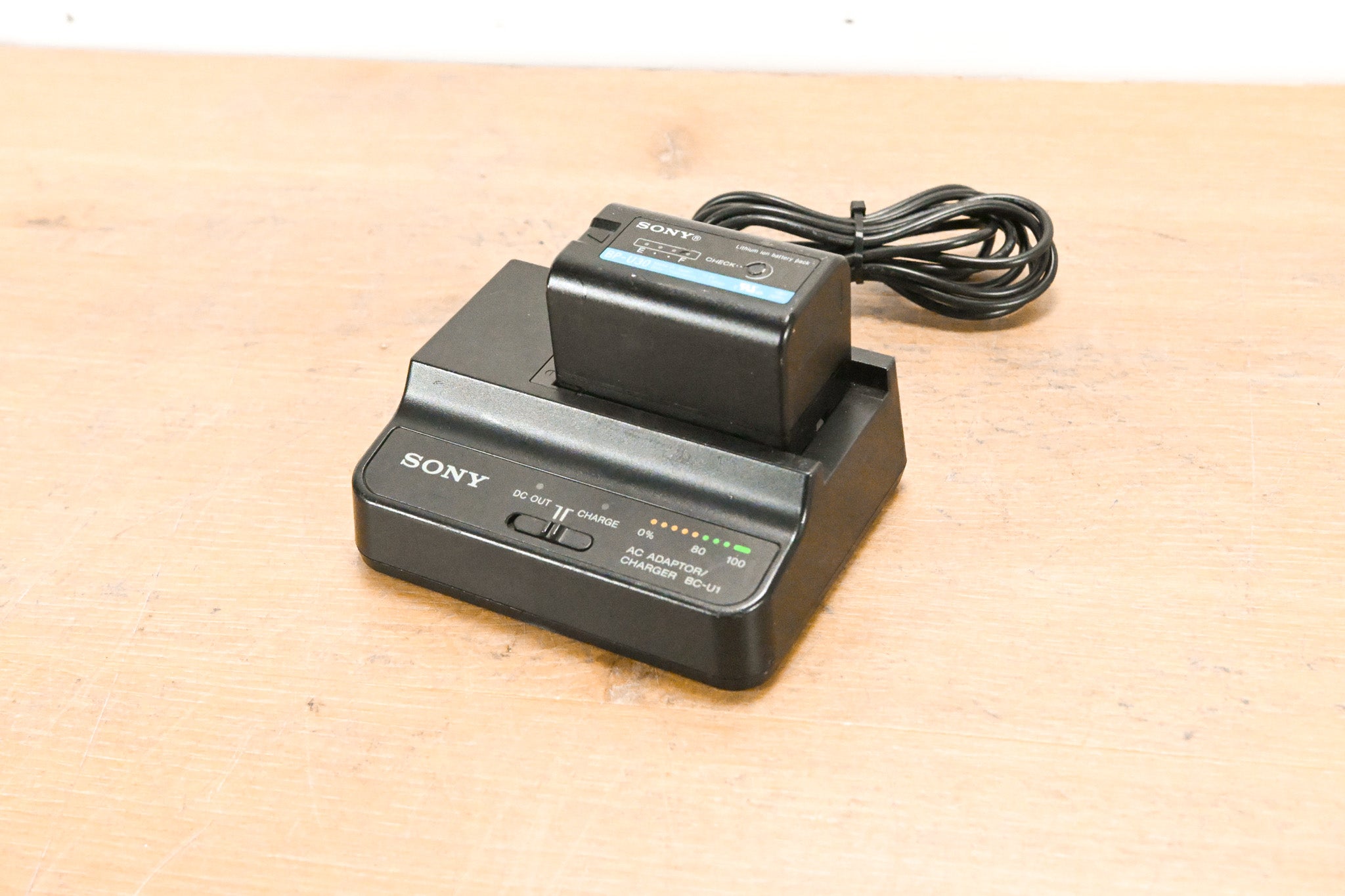 Sony BC-U1 AC Adapter/Charger with BP-U30 Battery (NO POWER SUPPLY)