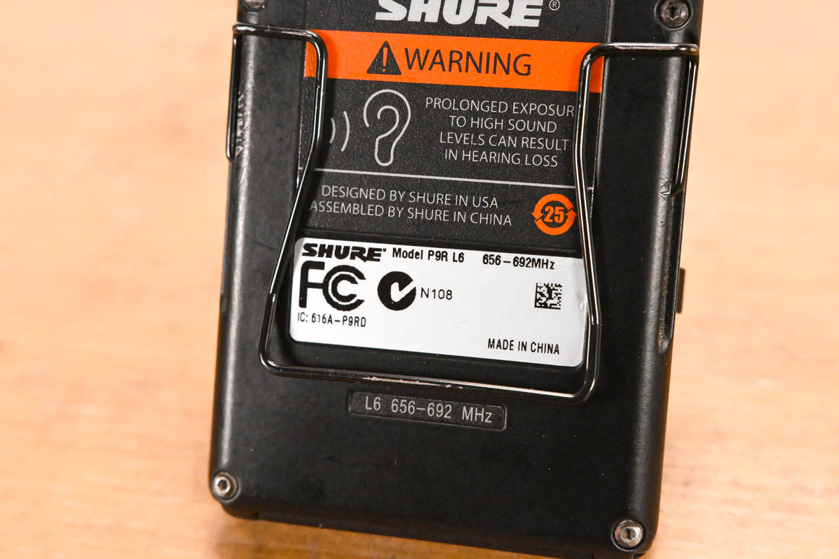 Shure PSM 900 Wireless IEM System L6 Band: 656-692 MHz (NO POWER SUPPLY)