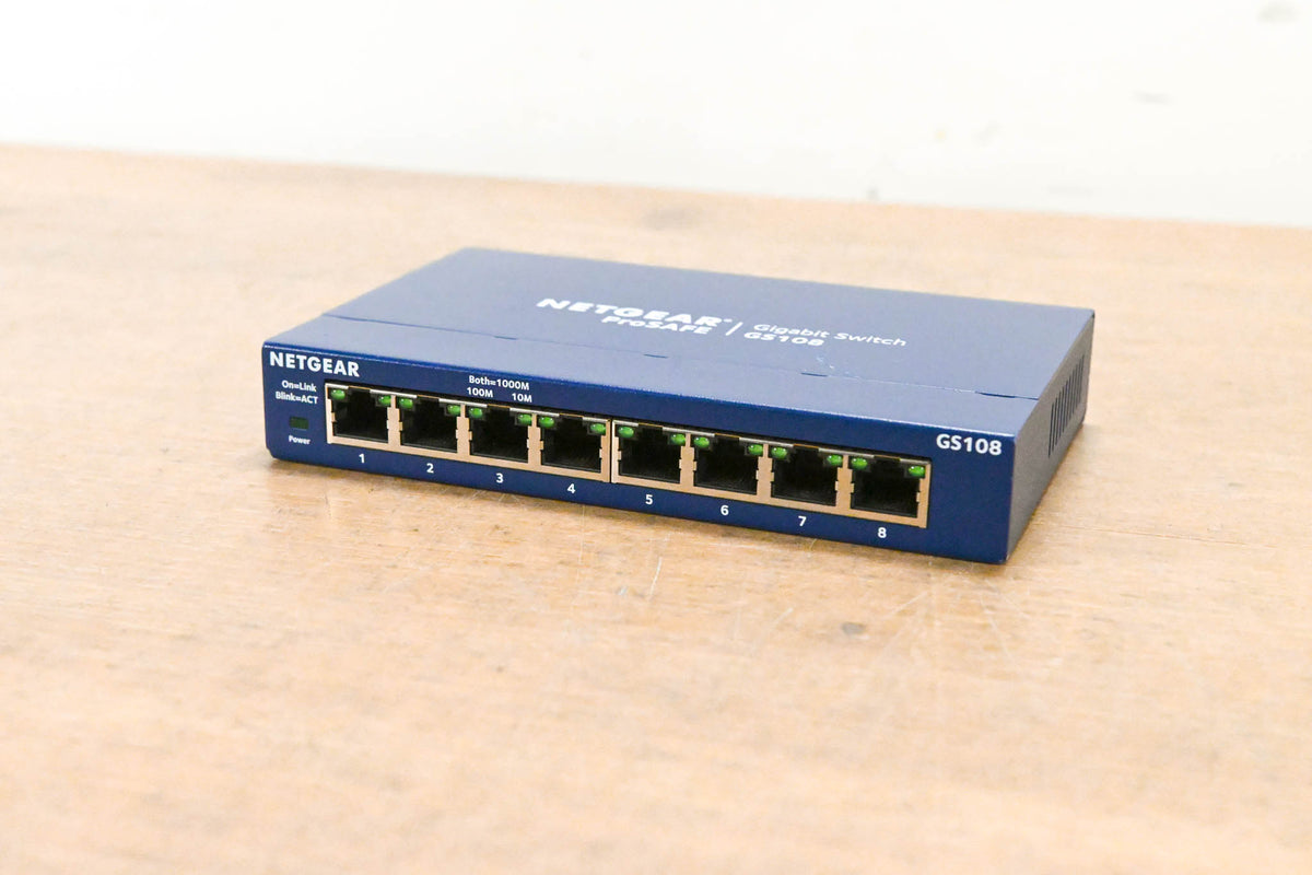 NETGEAR GS108 v4 8-Port Gigabit Unmanaged Switch (NO POWER SUPPLY)