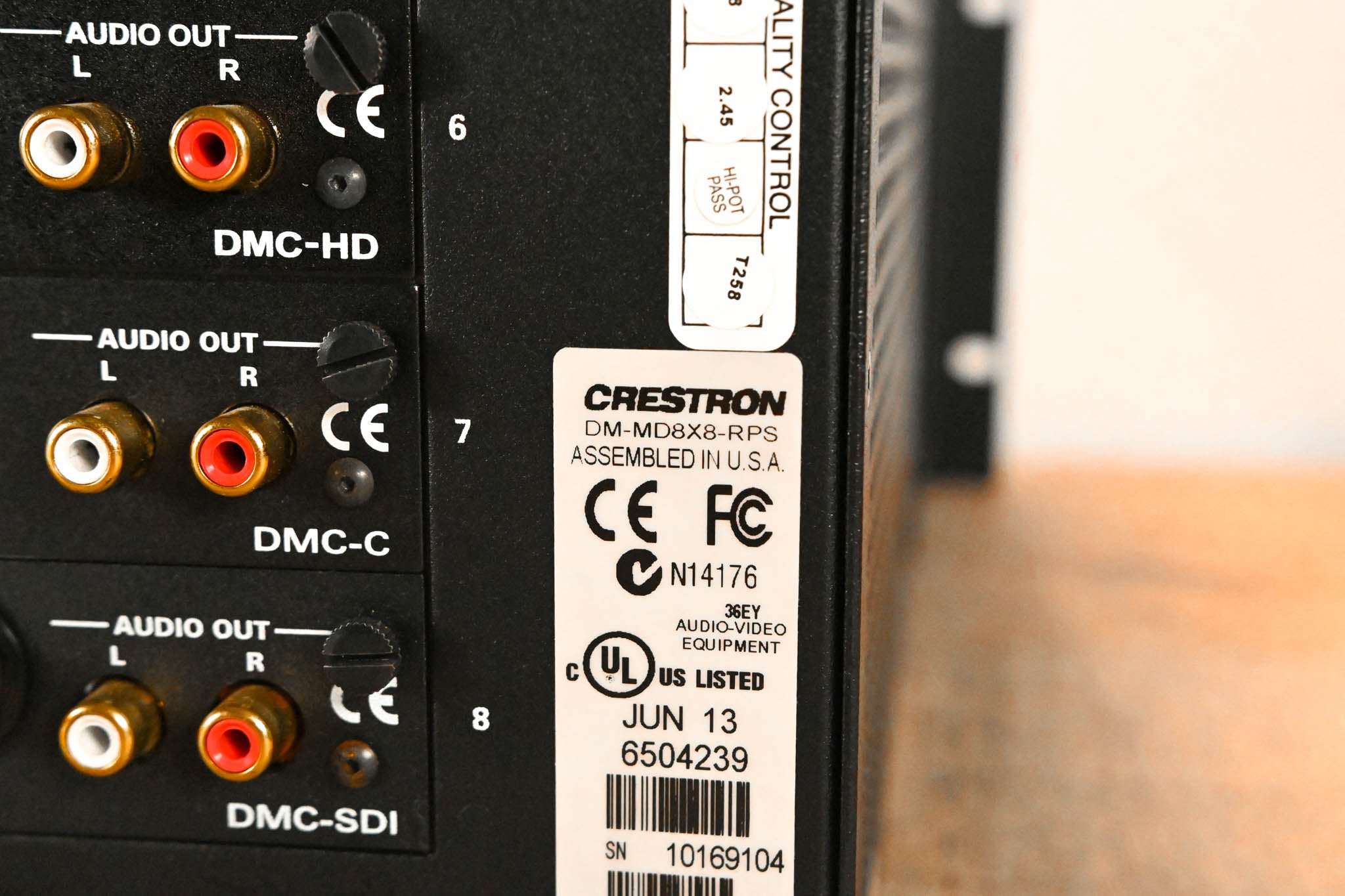Crestron DM-MD8X8-RPS 8x8 DigitalMedia Switcher with Redundant PSU