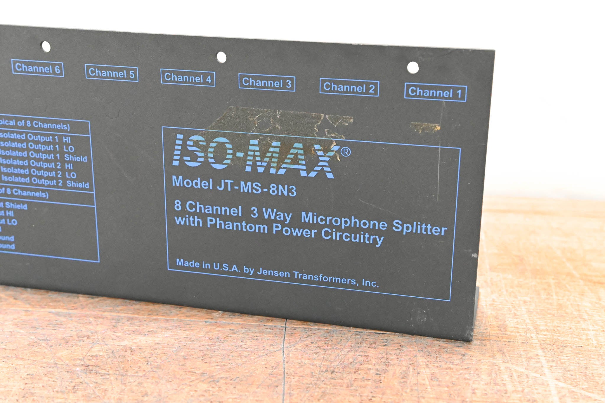 Jensen JT-MS-8N3 8-CH 3-Way Mic Splitter with Phantom Power Circuitry