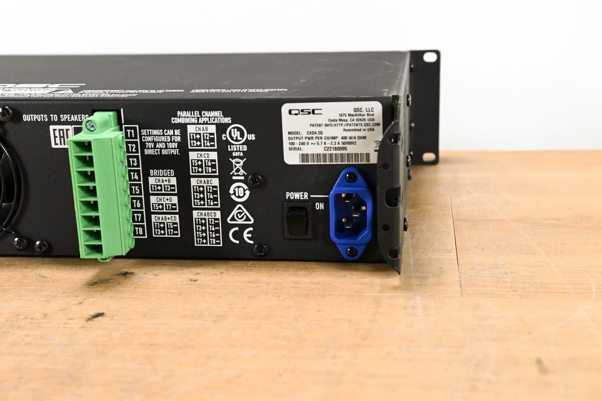 QSC CXD4.2Q 4-Channel, 2000W Network Amplifier