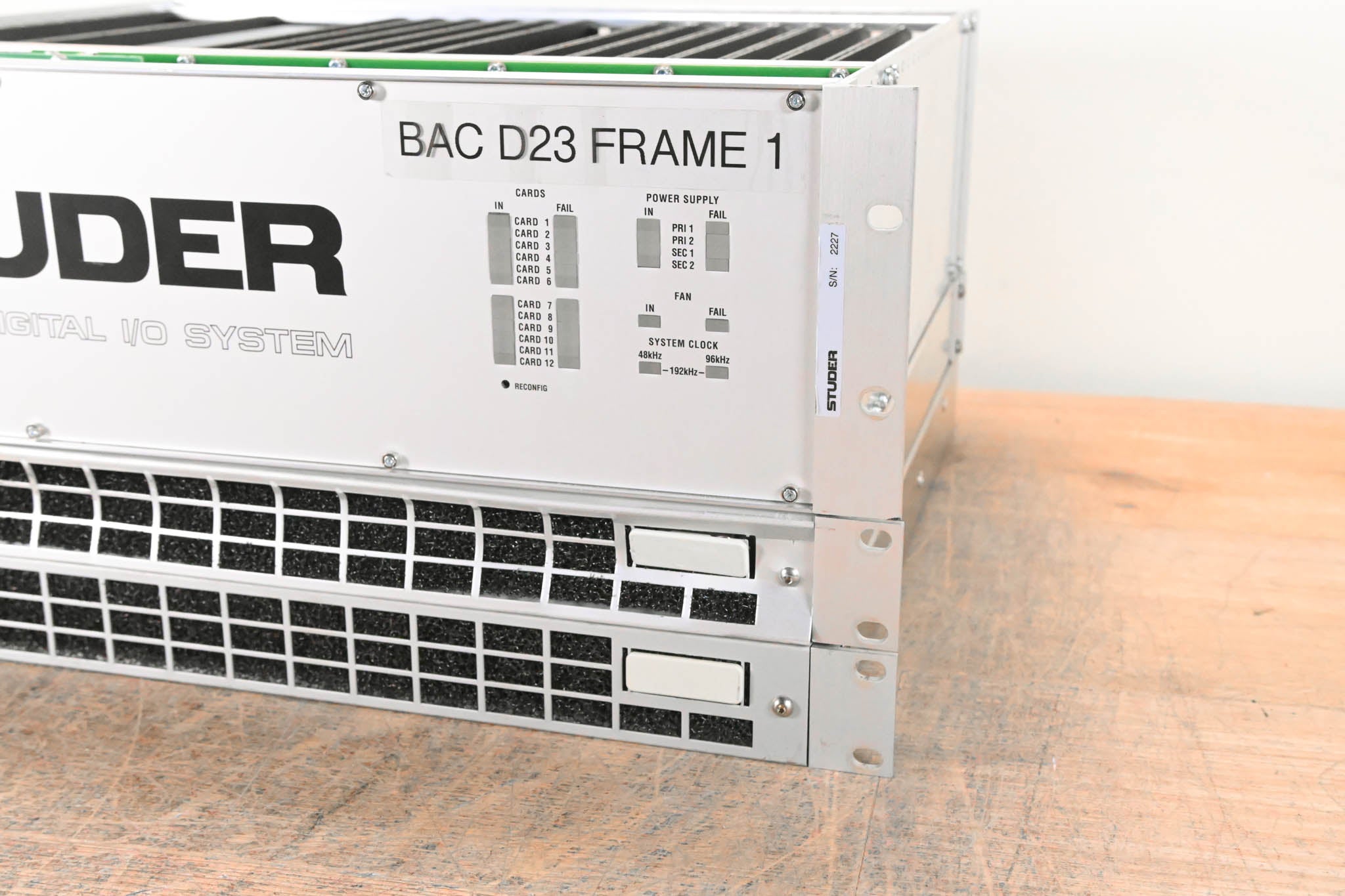 Studer D23m I/O System w/ A-Link HD Card, Fan Module, and Filter Module