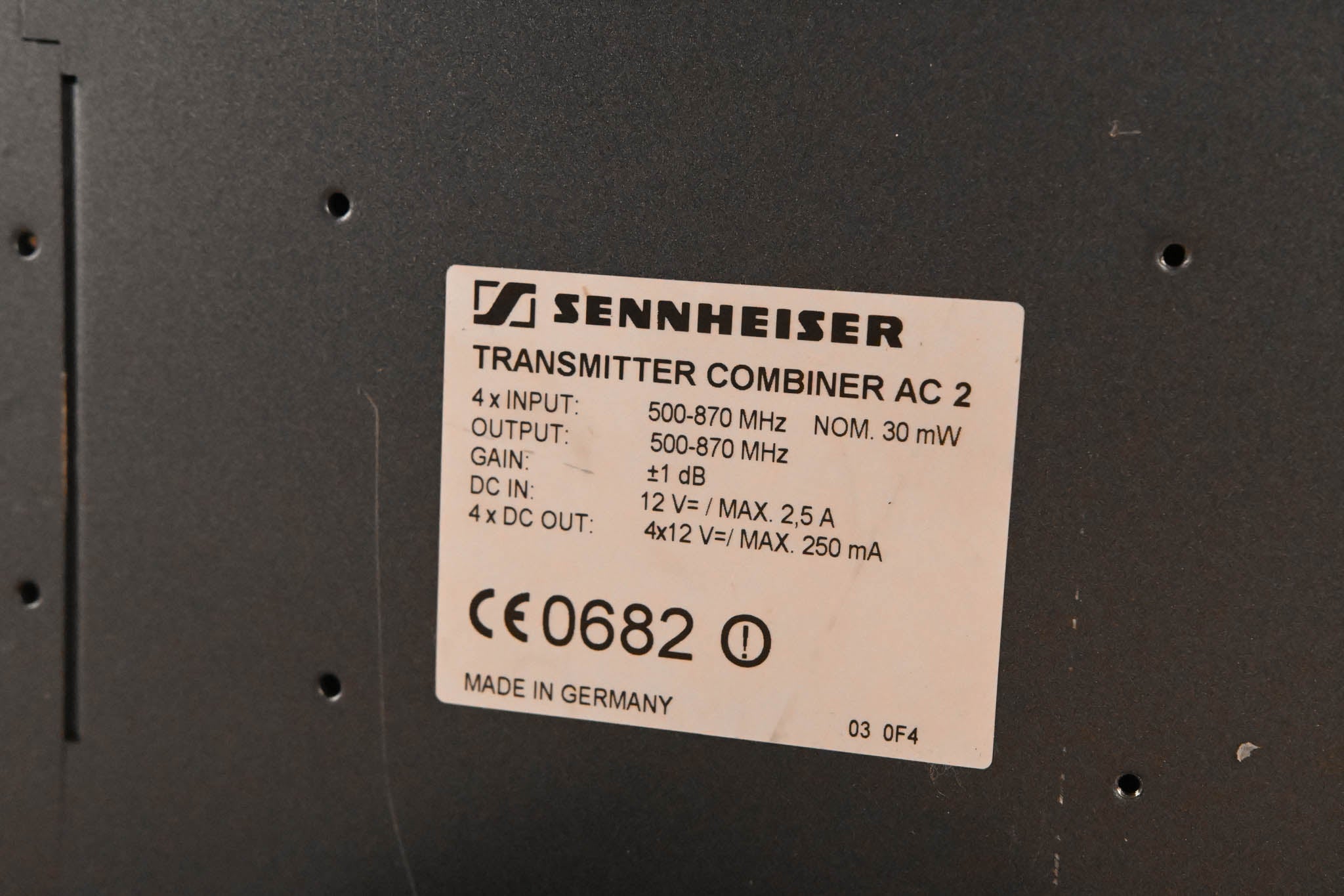 Sennheiser AC2 RF Combiner 500-870 MHz (NO POWER SUPPLY)