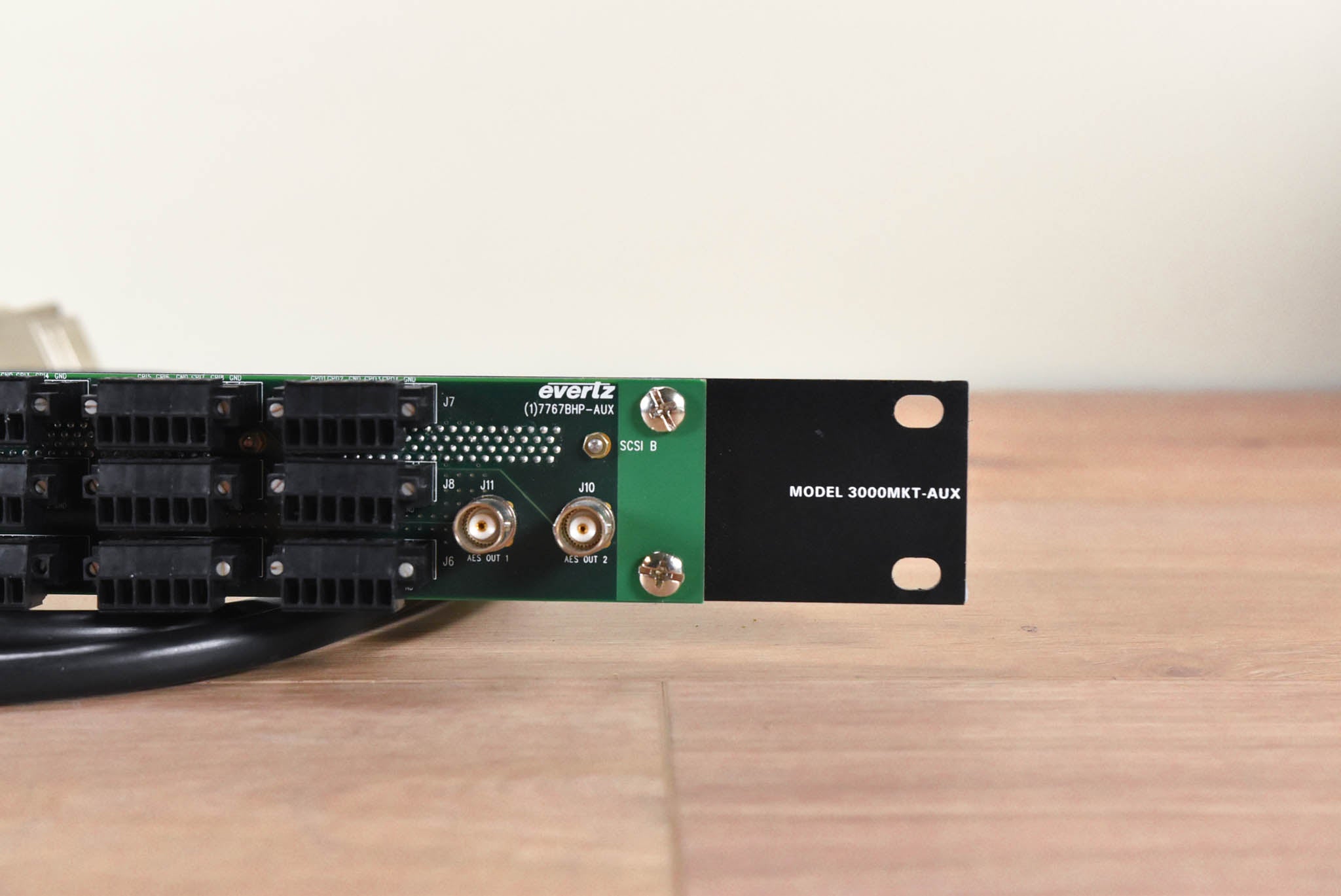 Evertz 3000MKT-AUX Mounting Kit with two 7767BHP-AUX Breakout Panels