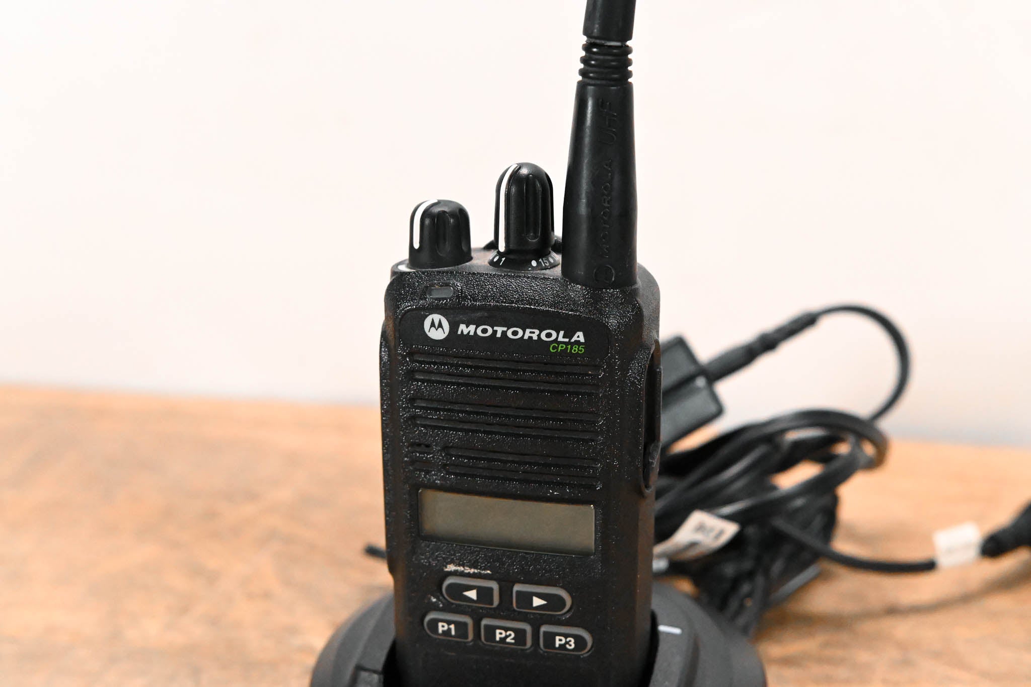 Motorola CP185 Portable Two-Way Radio with PMLN5228A Charger