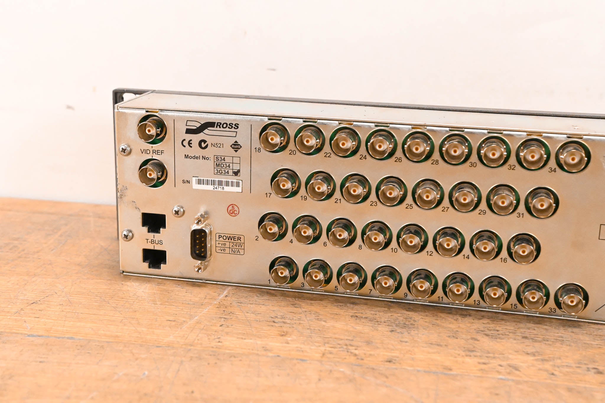 Ross NK-3G34 34 × 34 3G/HD/SD SDI Utility Router (NO POWER SUPPLY)