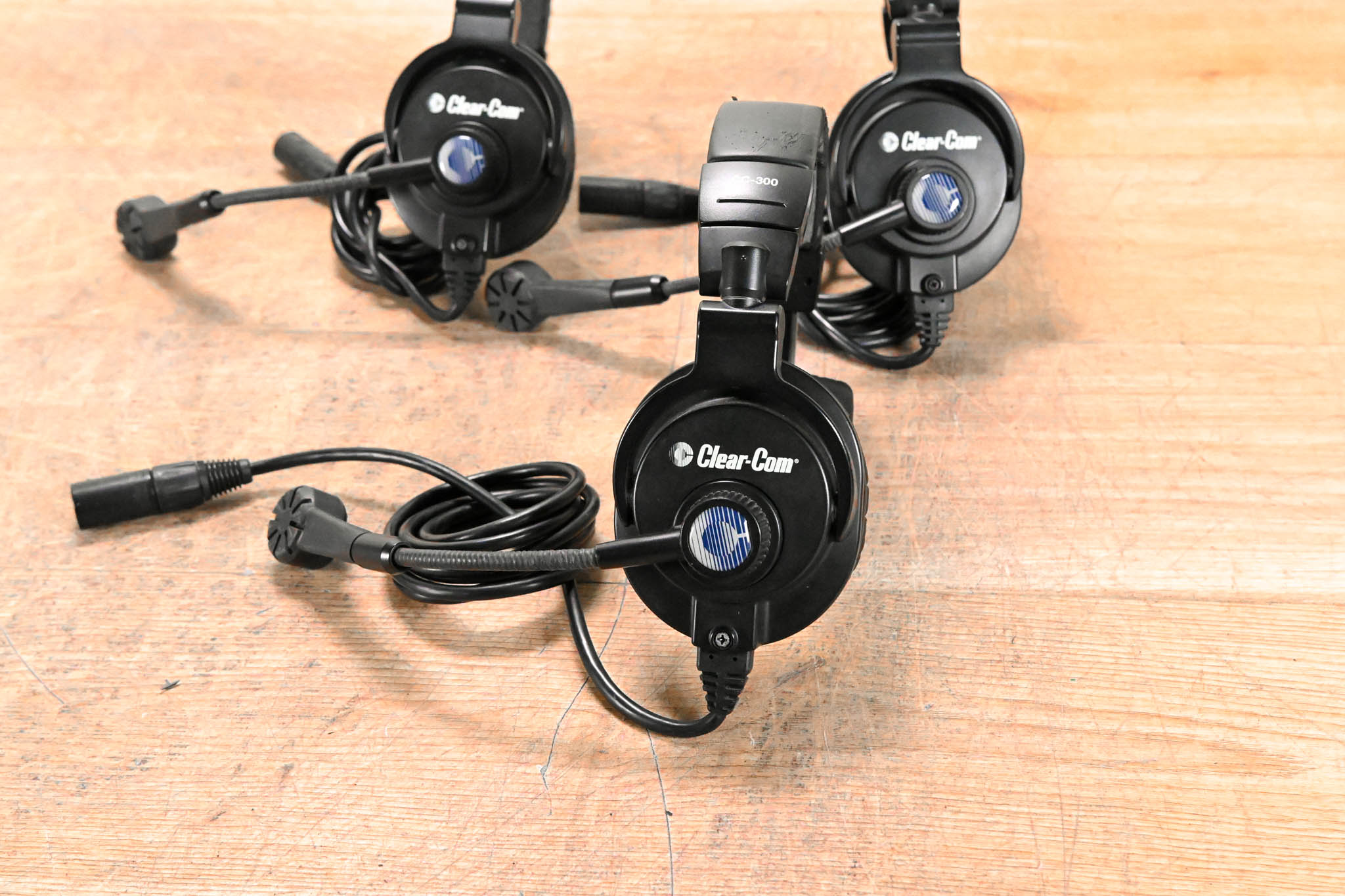 Clear-Com CC-300-X5 Single-Ear Headset w/ 5-pin XLR Connector Pack of 3