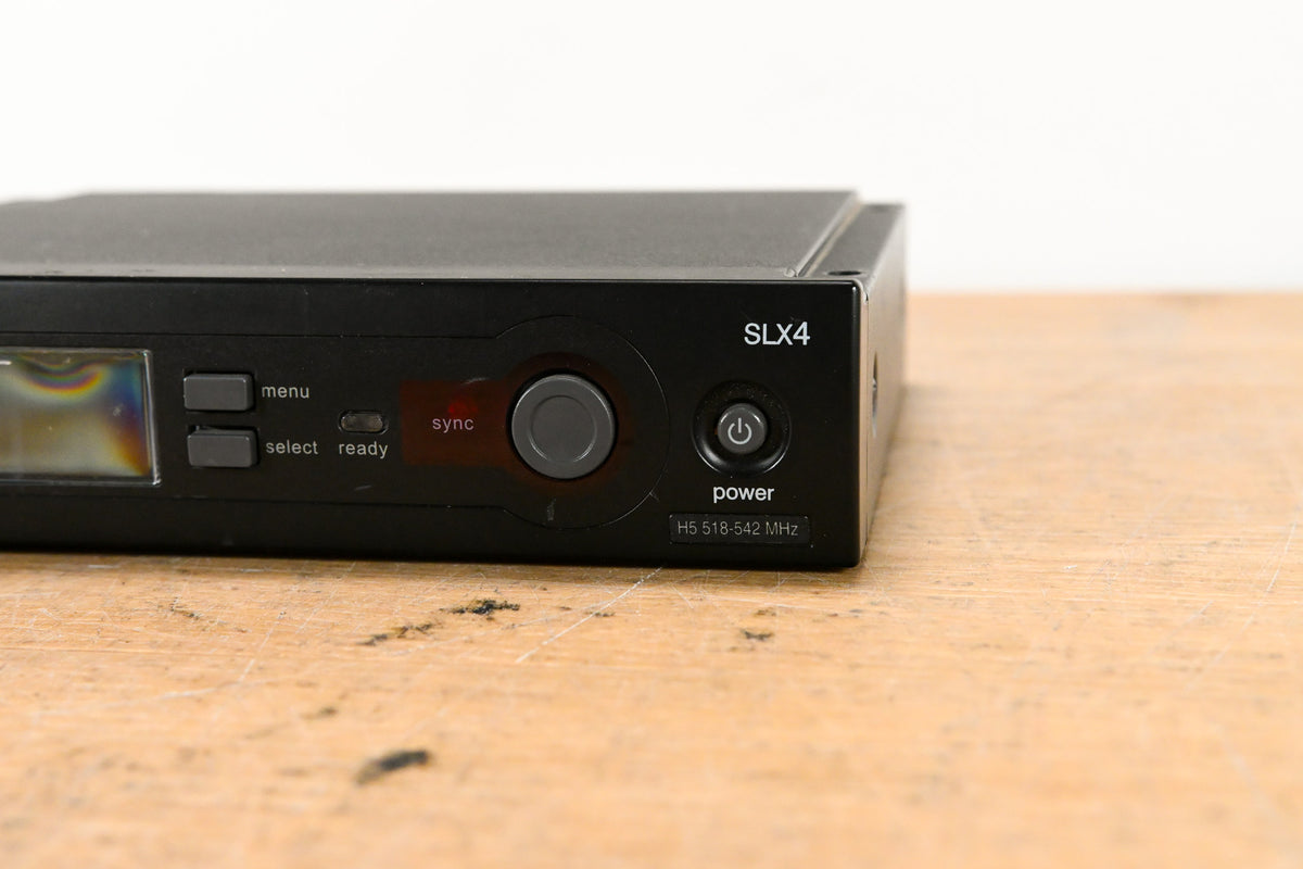 Shure SLX4 Wireless Receiver - H5 Band: 518-542 MHz (NO POWER SUPPLY)