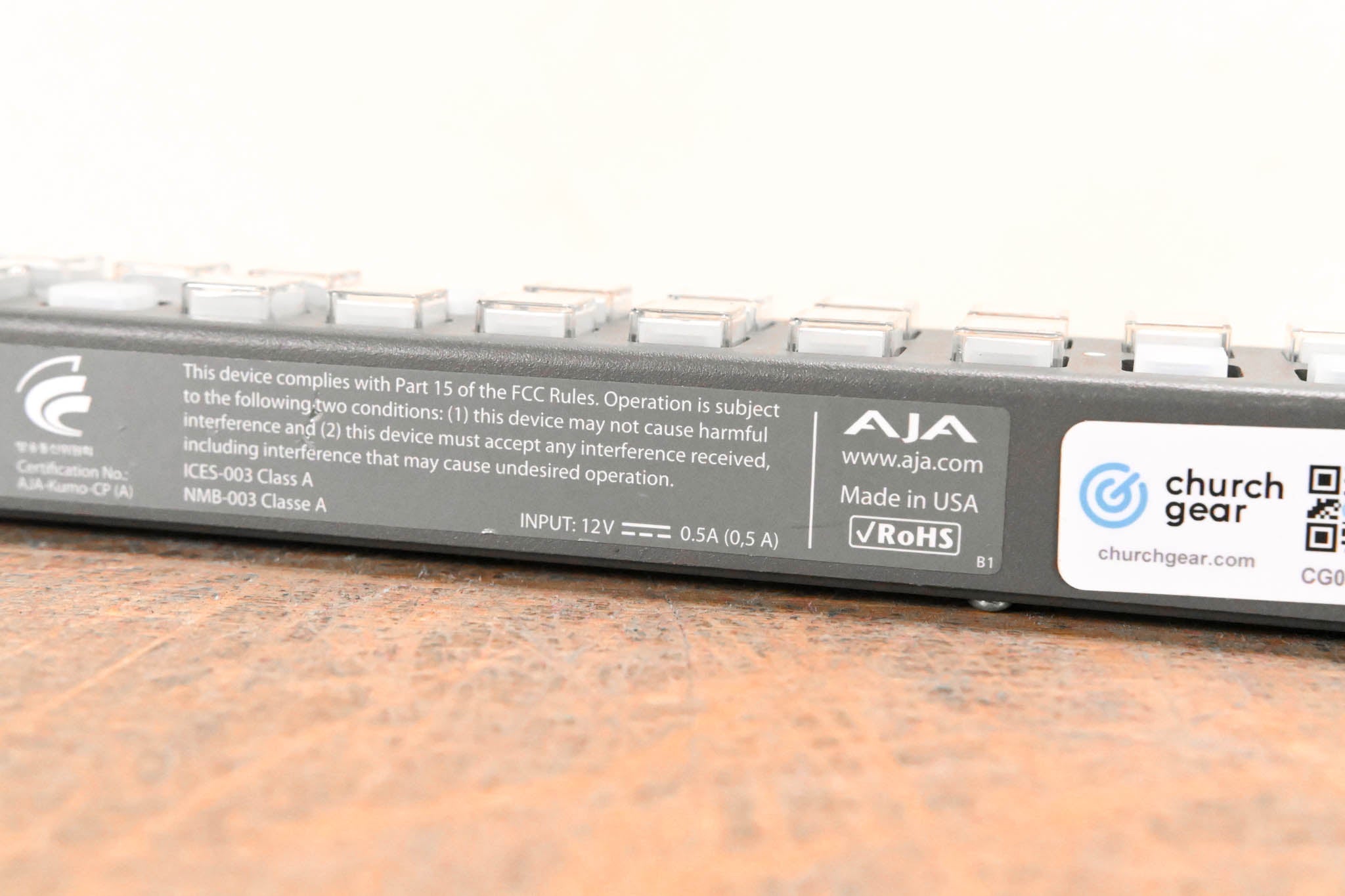 AJA KUMO CP 1RU Remote Control Panel for KUMO Routers (NO POWER SUPPLY)