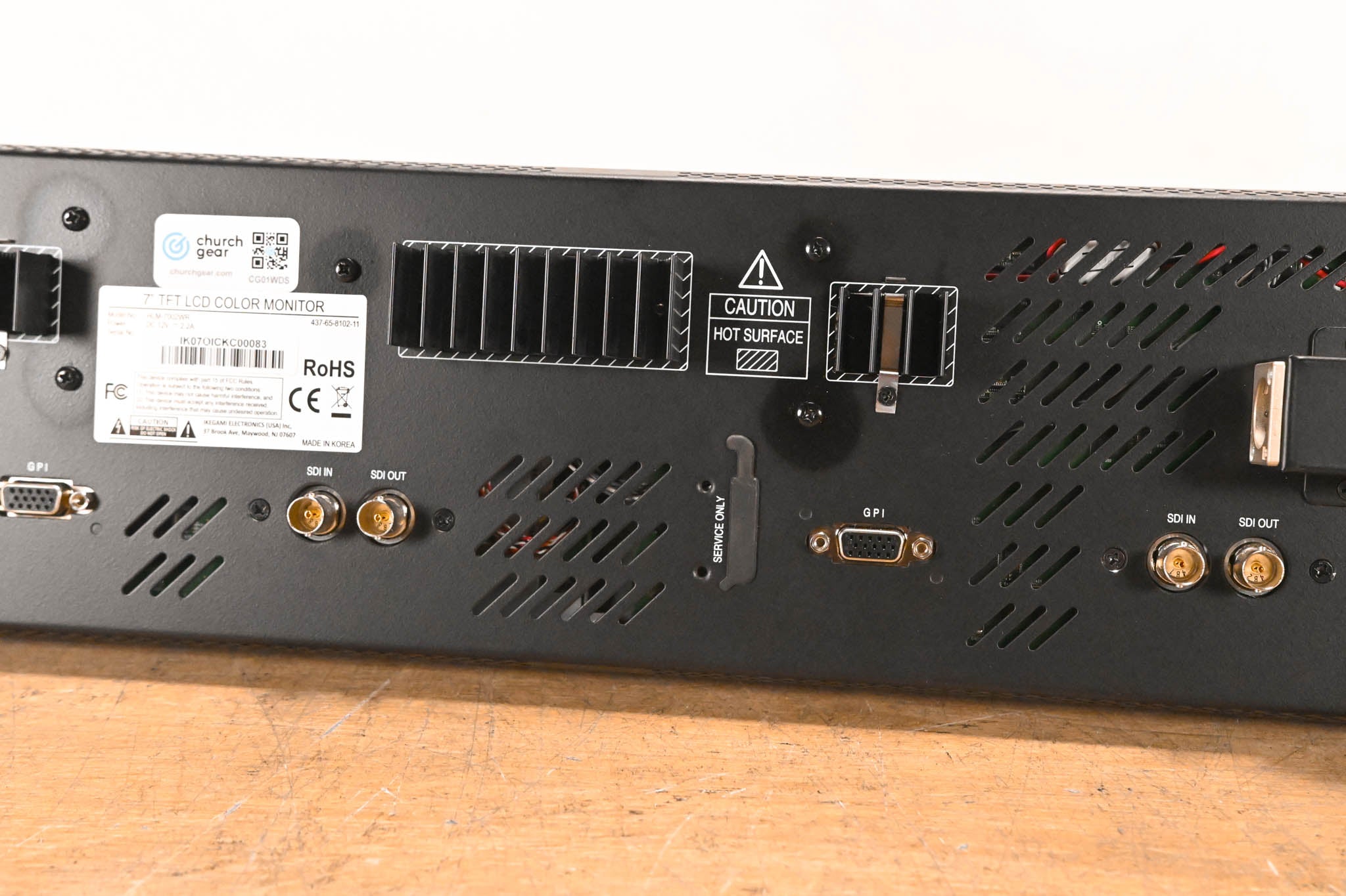 Ikegami HLM-7002WR 7" Dual HDTV/SDTV Multi-Format LCD Monitor (NO PSU)