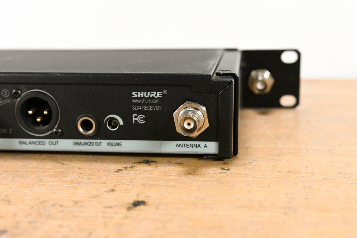 Shure SLX4 Wireless Receiver - G5 Band: 494-518 MHz (NO POWER SUPPLY)