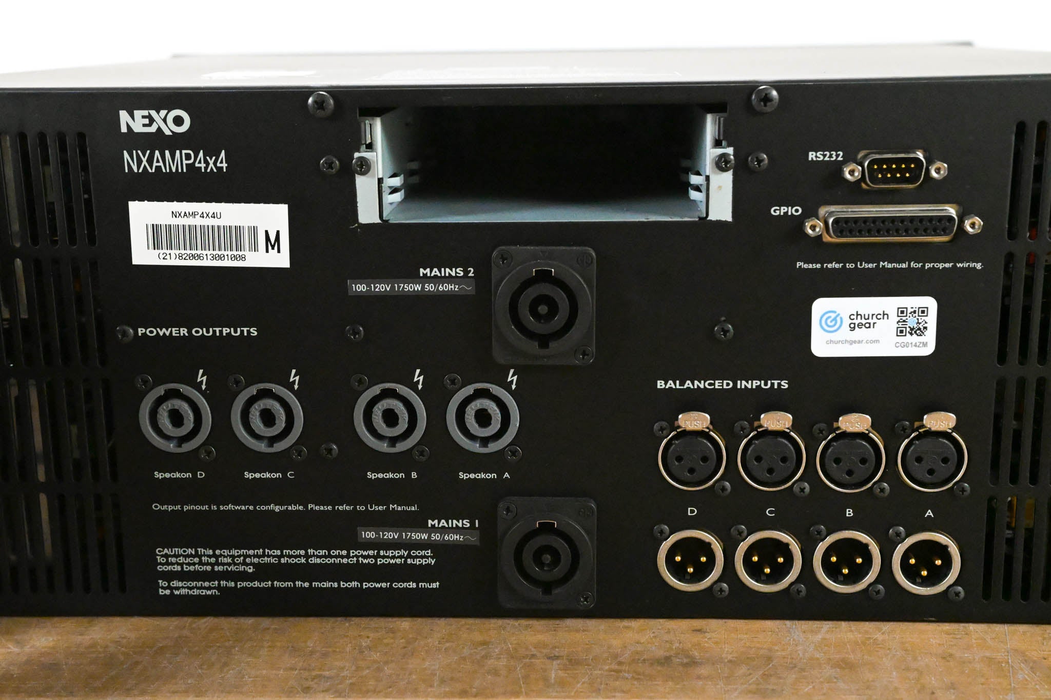 NEXO NXAMP4x4 4-Channel Power Amplifier and Loudspeaker Controller