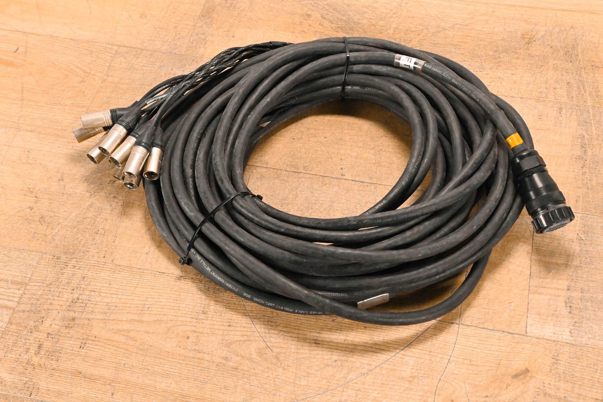 Unbranded DT-12 Female 37-Pin Connector to (12x)XLRM Cable - 75ft