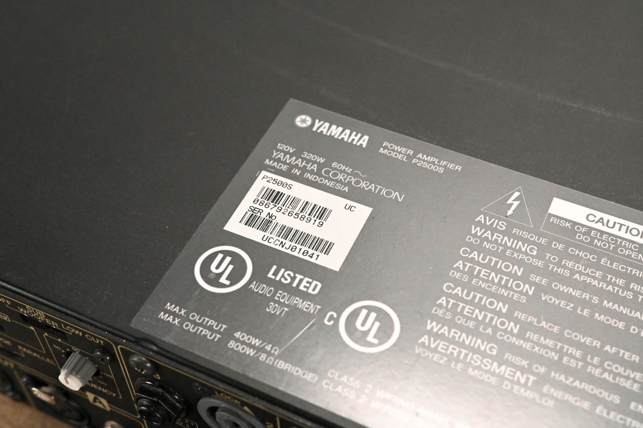 Yamaha P2500S 2-Channel Power Amplifier