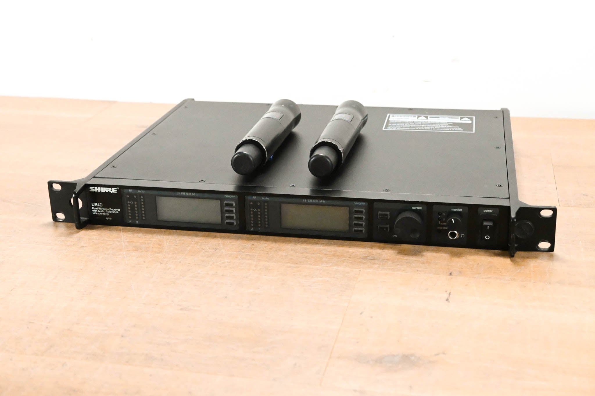 Shure UR4D Dual Receiver w/ two UR2 Transmitters (No Capsules) - L3