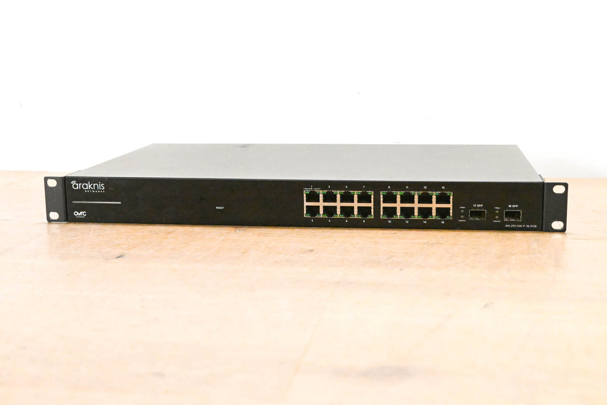 Arkanis AN-210-SW-F-16-POE Network Switch 16-Port GbE L2 Managed PoE