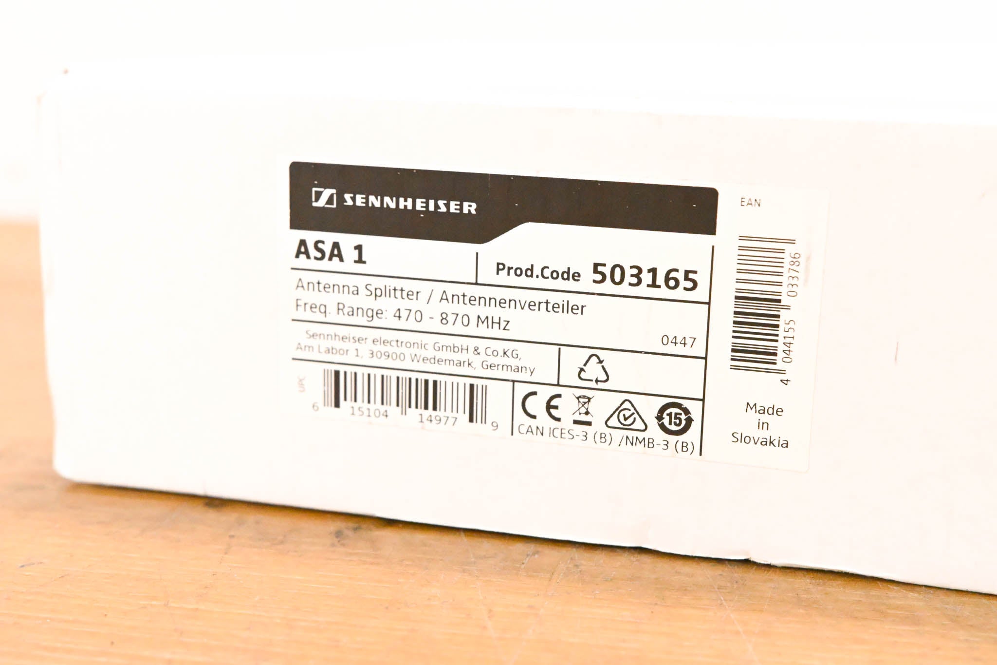 Sennheiser ASA 1 Active Antenna Splitter - 470-870 MHz (NO POWER SUPPLY)