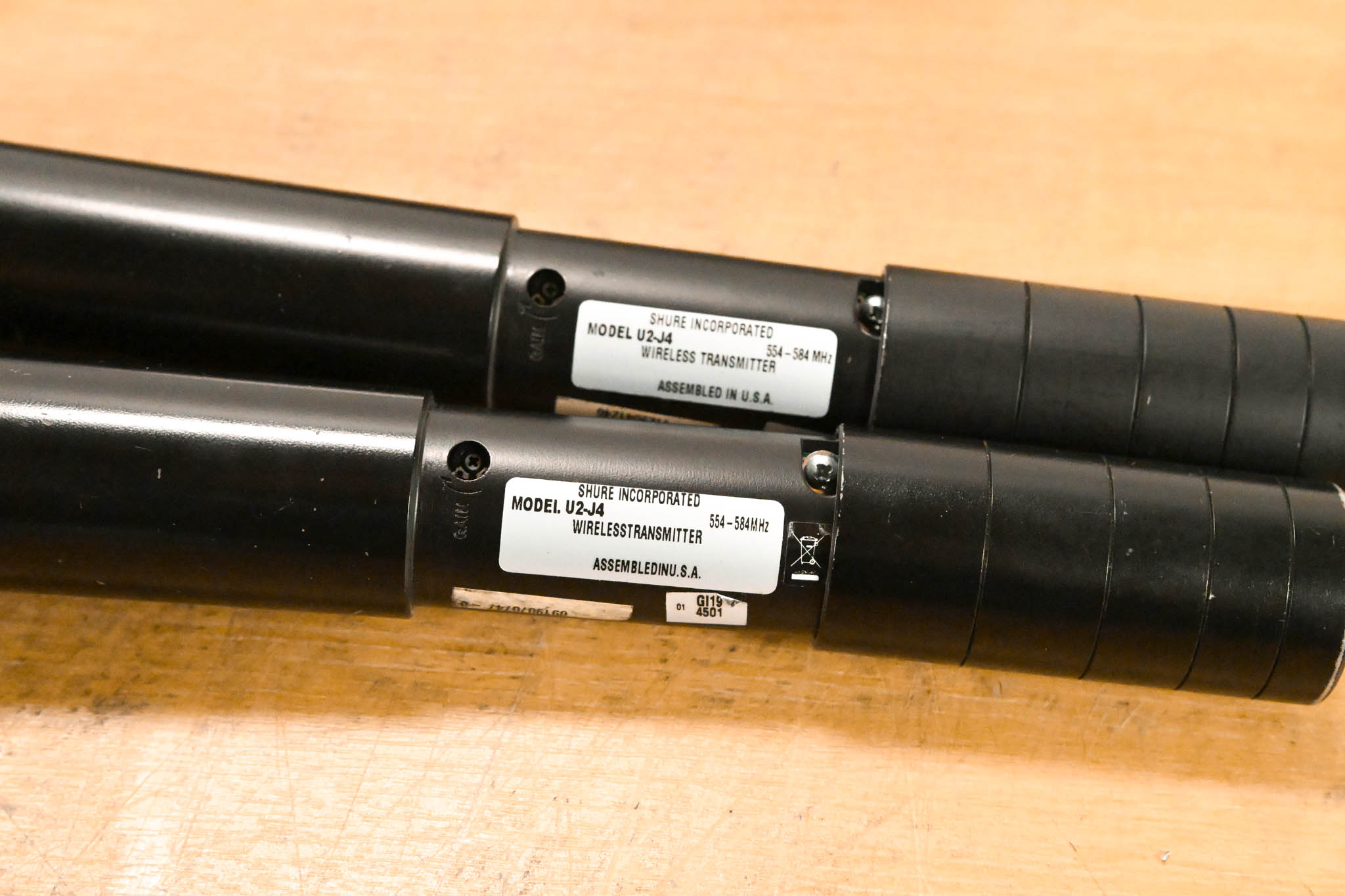 Shure U4D-J4 Wireless Receiver w/ two U2/BETA87A Handheld Mics - J4 Band