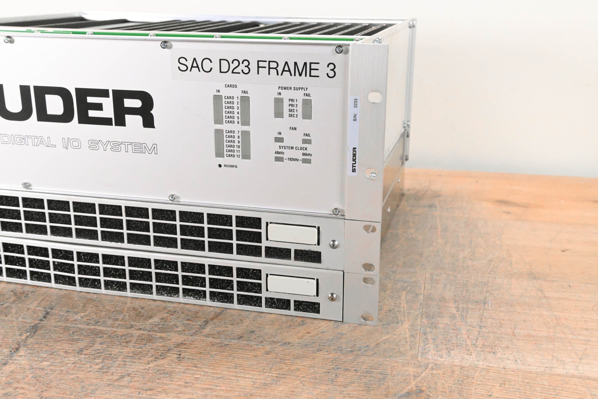 Studer D23m I/O System w/ A-Link HD Card, Fan Module, and Filter Module