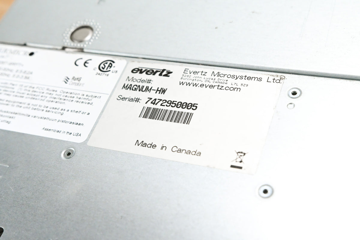 Evertz MAGNUM-HW 1RU Enterprise Class Server for MAGNUM Software Modules