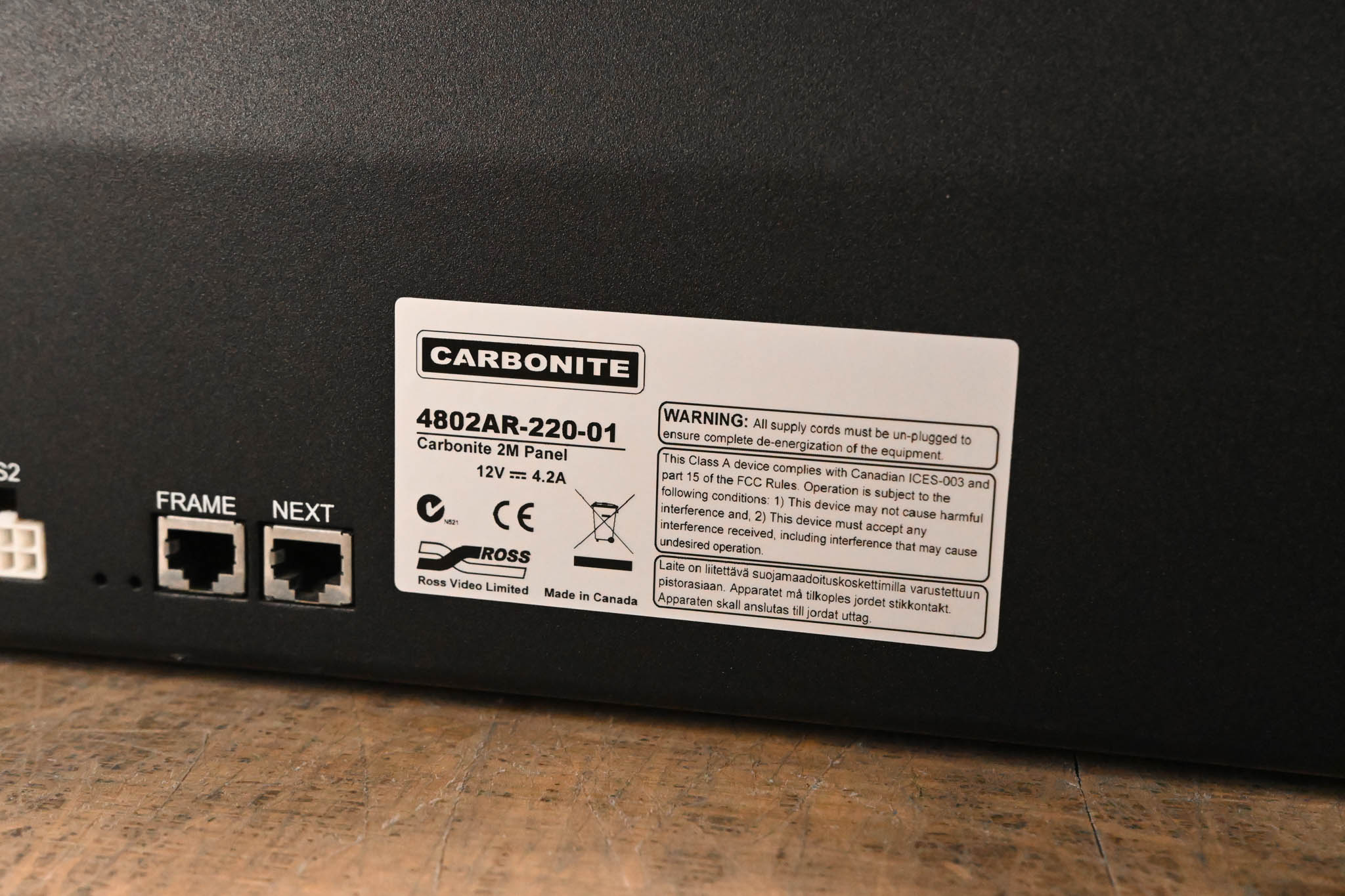 Ross Carbonite 2M Panel for Carbonite Production Switcher