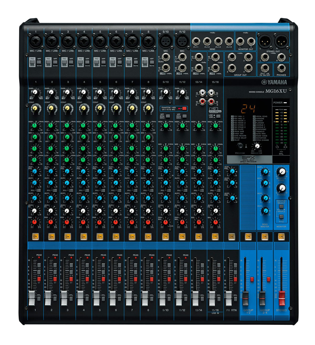 16-Input 6-Bus Mixer with Effects and USB 12RU
