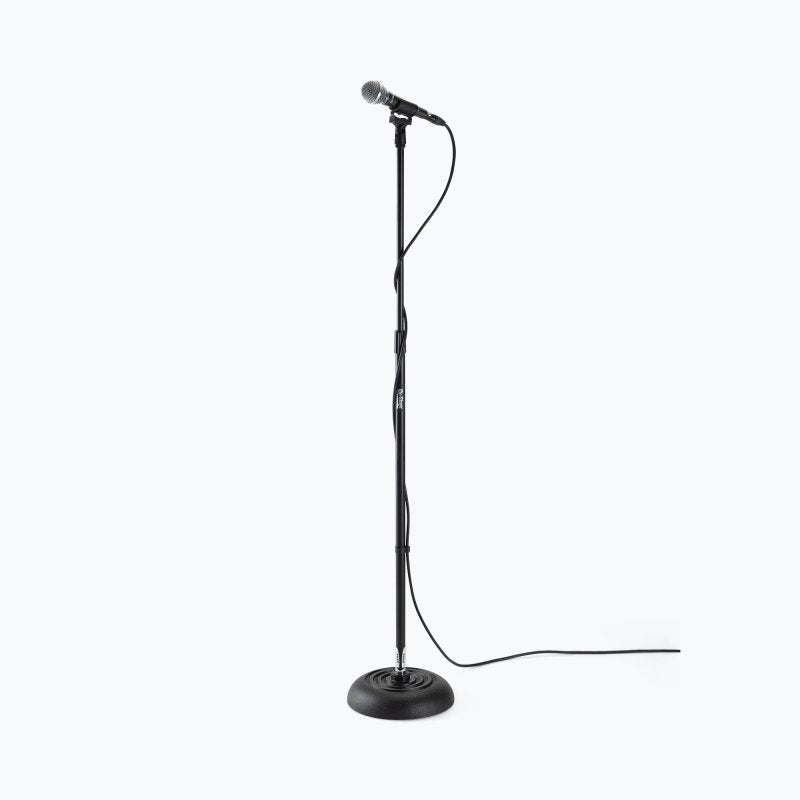 Quarter-Turn Round-Base Mic Stand