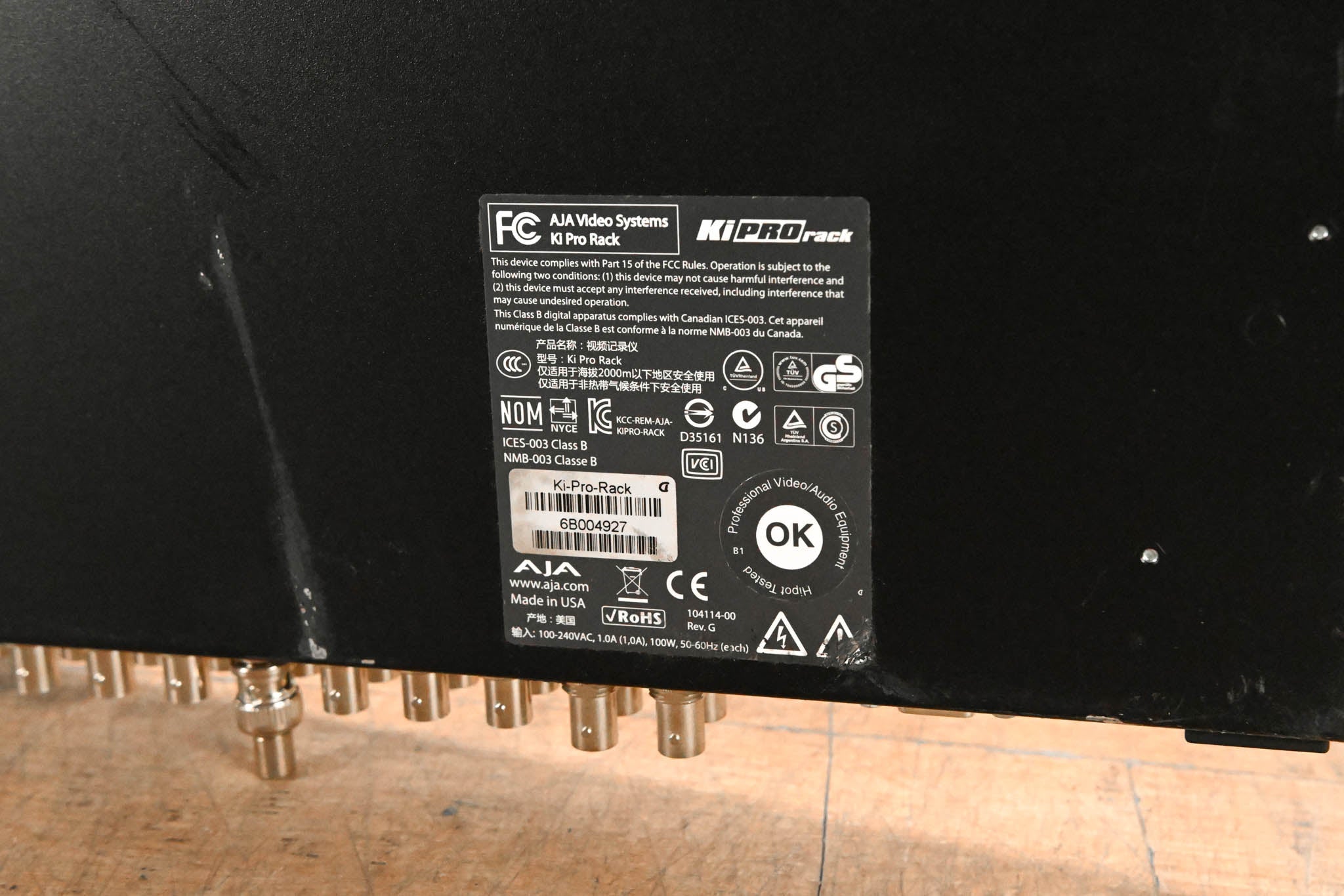 AJA Ki Pro Rack File-Based 1RU Video Recorder and Player