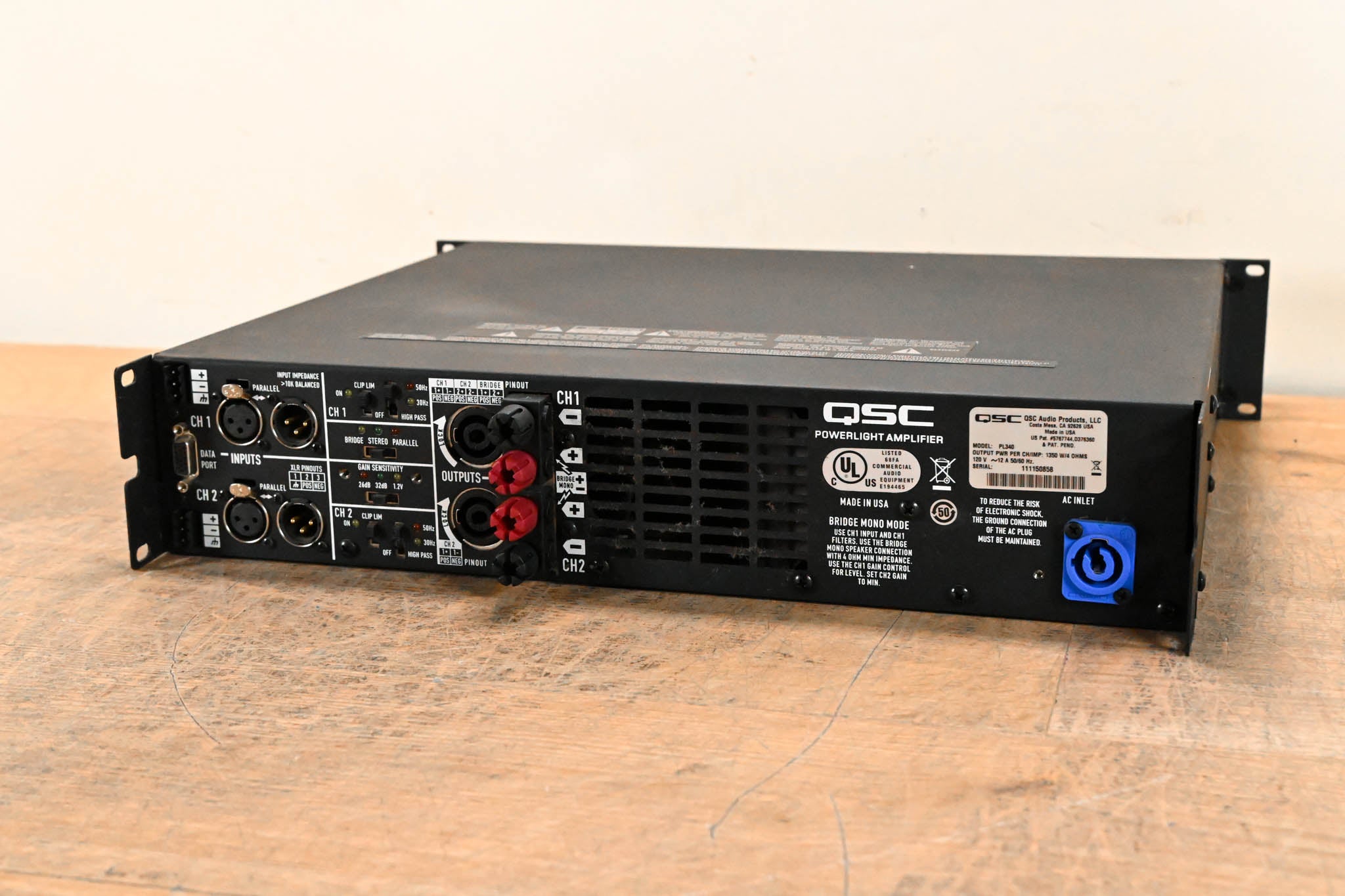 QSC PL340 Powerlight 3 Series 2-Channel Power Amplifier