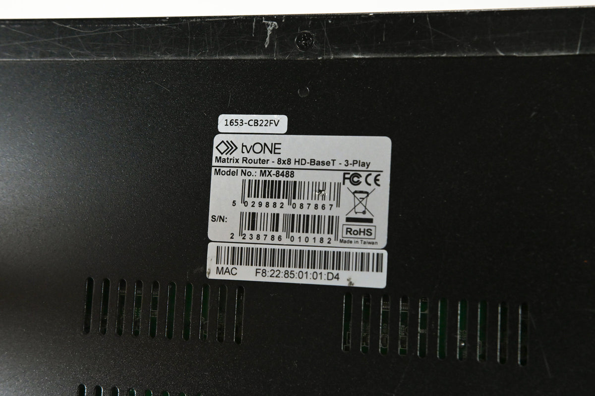 TV One MX-8488 8x8 HDMI HDBaseT Matrix Router (NO POWER SUPPLY)