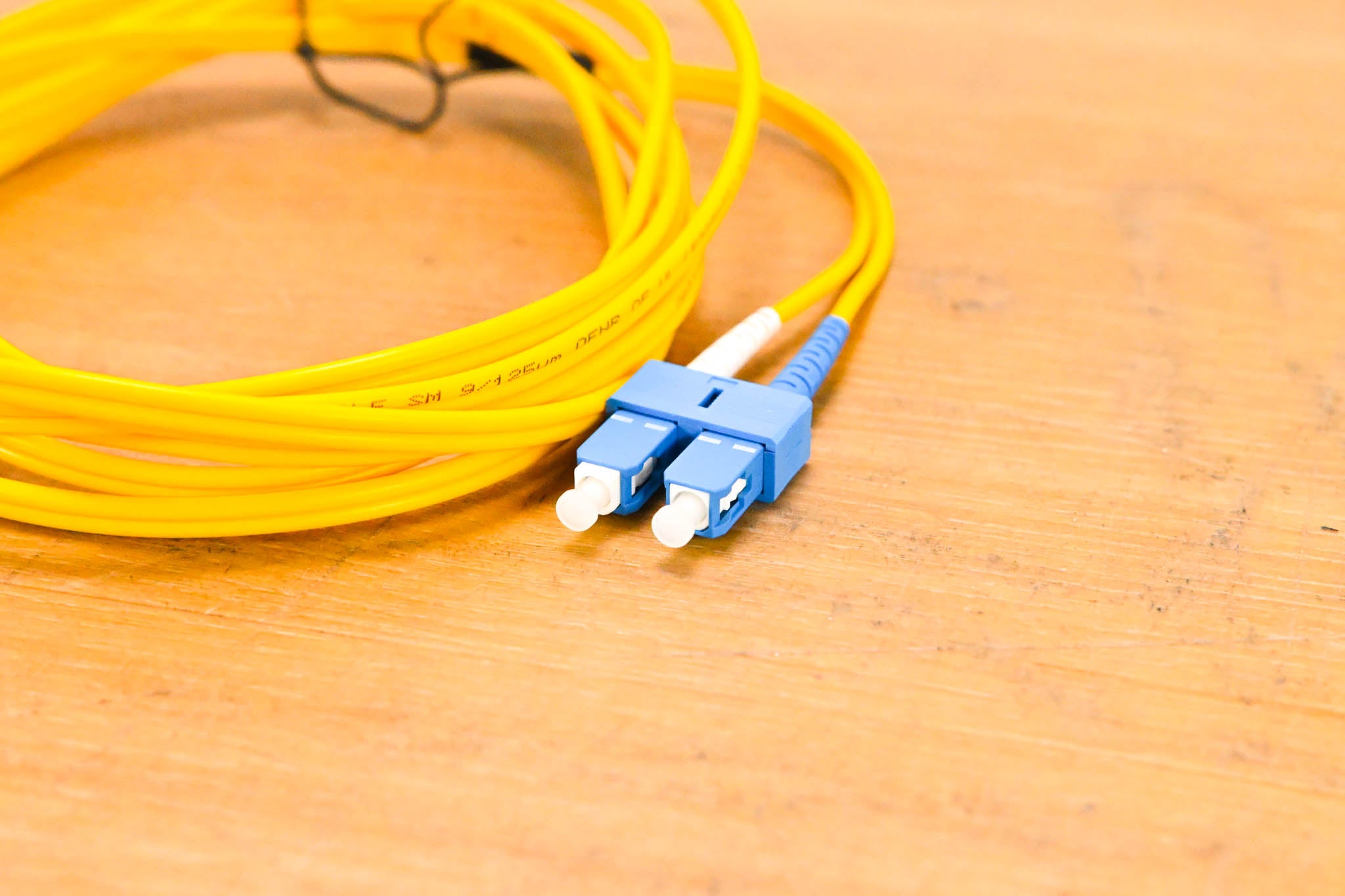 Unbranded SC-ST Duplex Single Mode Fiber Optic Patch Cable - 10'