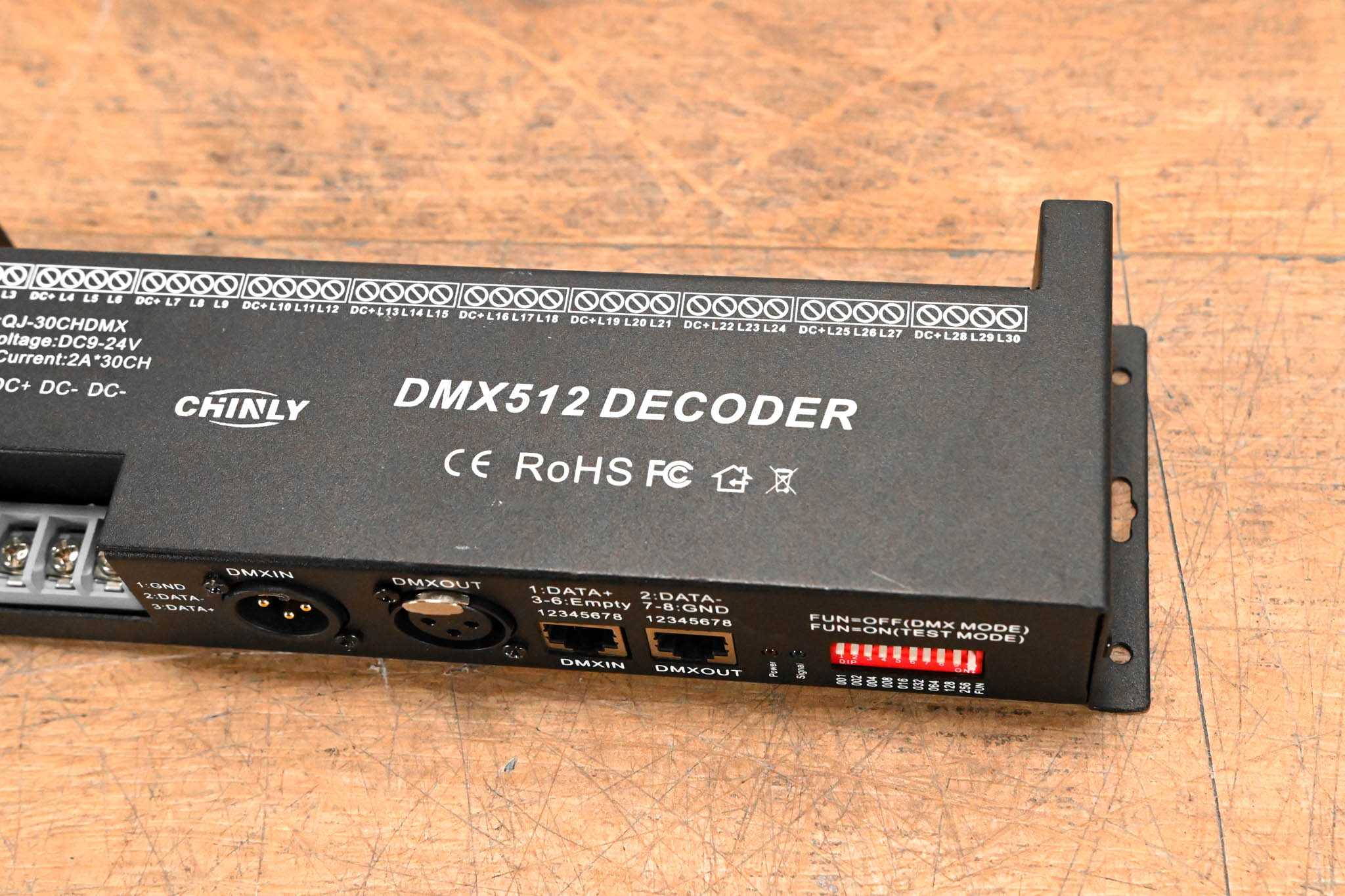 Chinly QJ-30CHDMX 30-Channel DMX512 Decoder