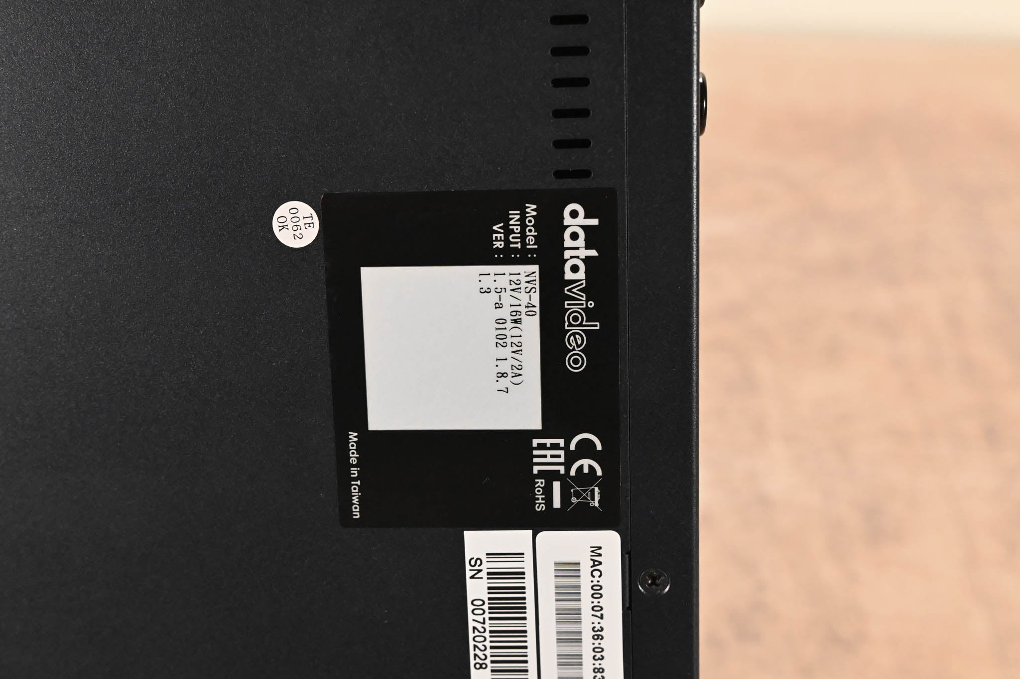 Datavideo NVS-40 4-Channel Streaming Encoder/Recorder (NO POWER SUPPLY)
