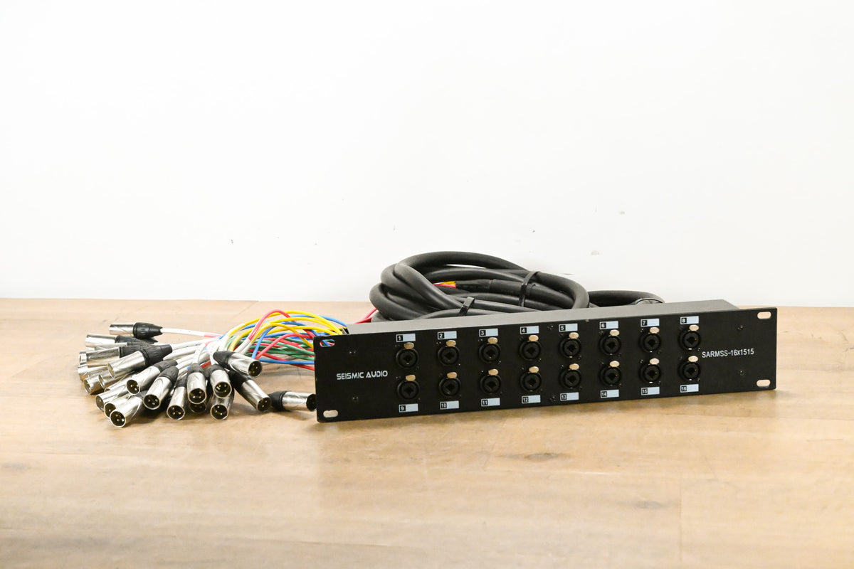 Seismic Audio SARMSS-16X1515 - 16-CH XLR TRS Combo Splitter Snake Cable