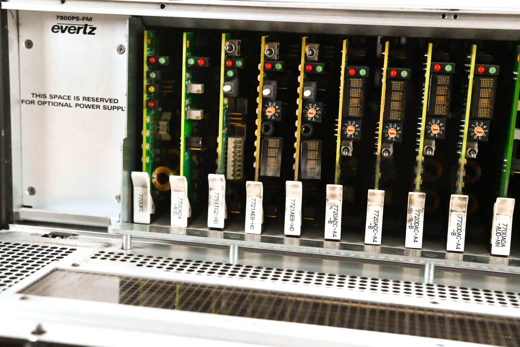 Evertz 7800FR 3RU Rackmount MultiFrame with Cards