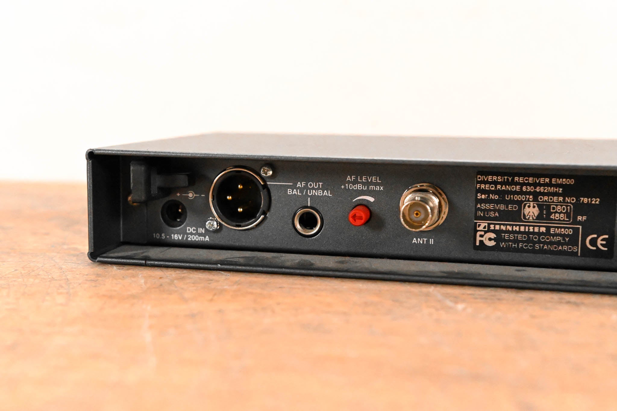 Sennheiser EM 500 Wireless Receiver 630-662 MHz (NO POWER SUPPLY)