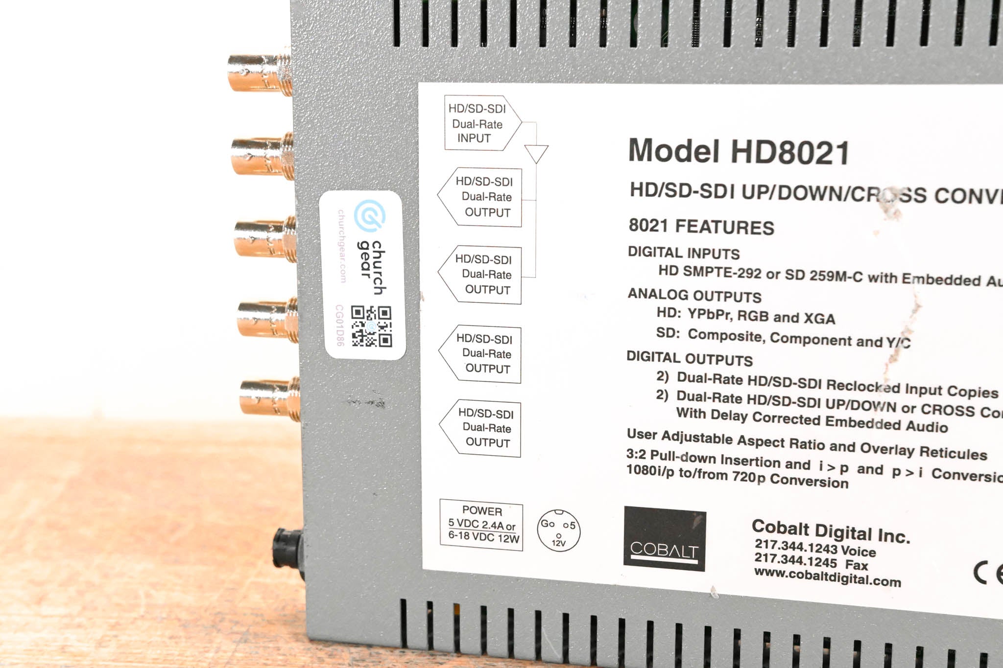 Cobalt 8021 HD/SDI-SDI Up/Down/Cross Converter (NO POWER SUPPLY)