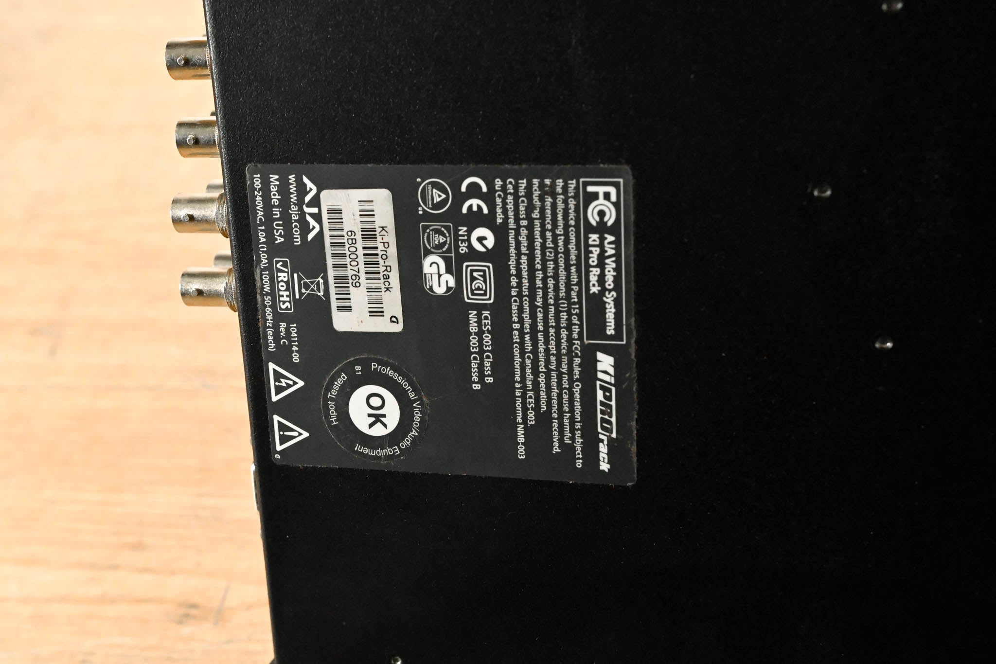 AJA Ki Pro Rack File-Based 1RU Video Recorder and Player