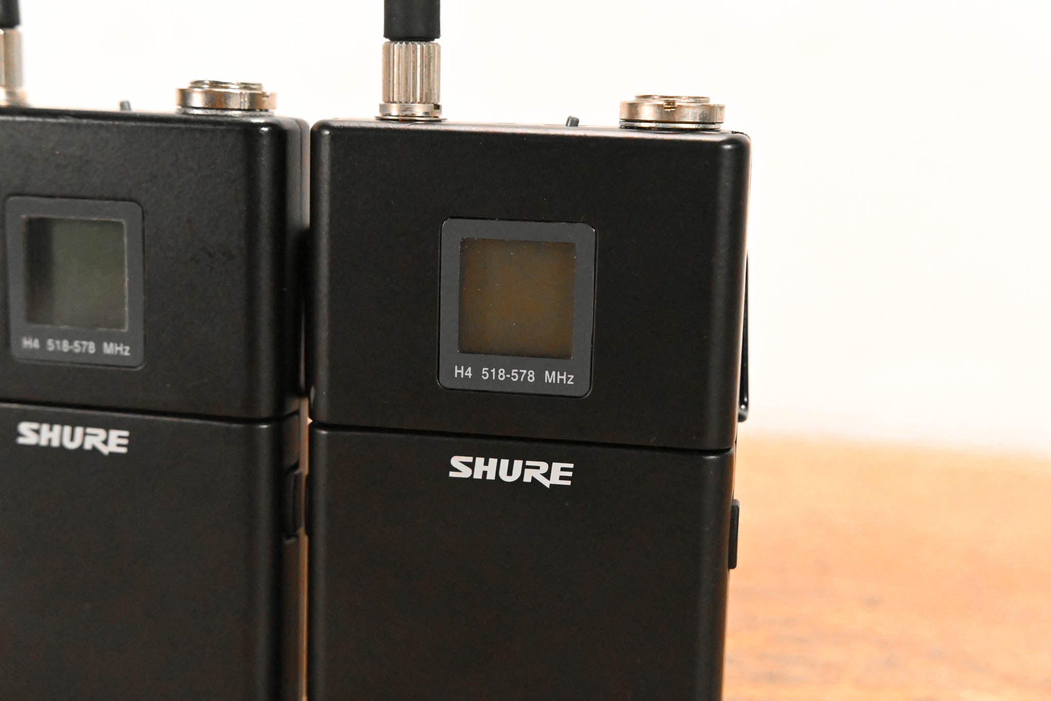 Shure UR4D Wireless Receiver w/ two UR1 Bodypack Transmitters - H4 Band