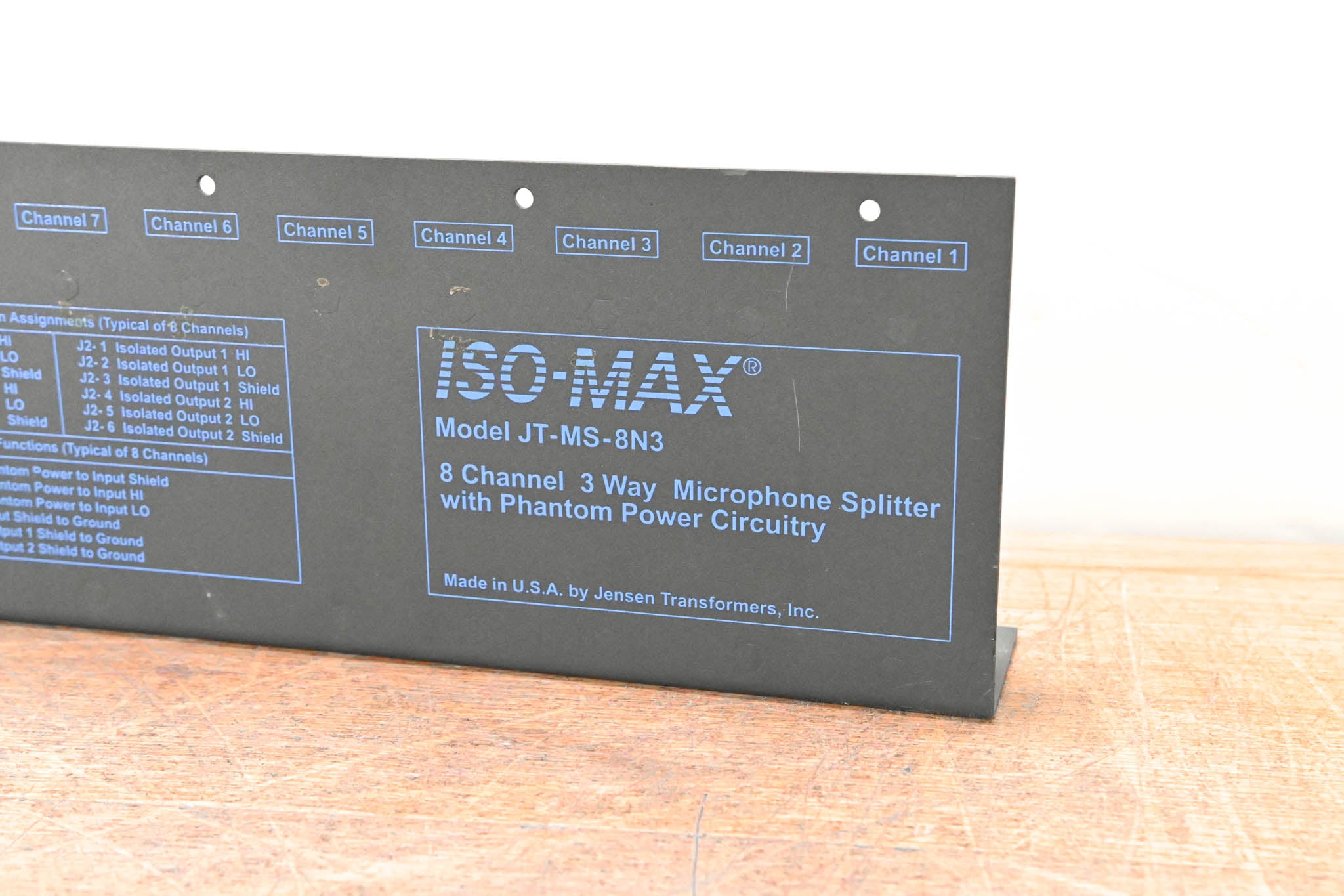Jensen JT-MS-8N3 8-CH 3-Way Mic Splitter with Phantom Power Circuitry