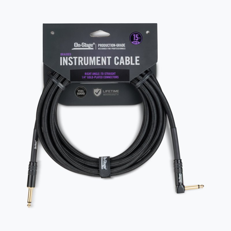 Production-Grade Braided Instrument Cable (Right Angle to Straight)