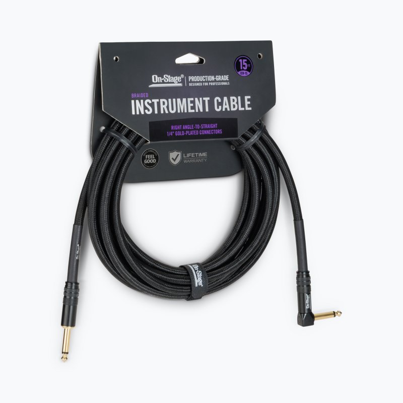 Production-Grade Braided Instrument Cable (Right Angle to Straight)