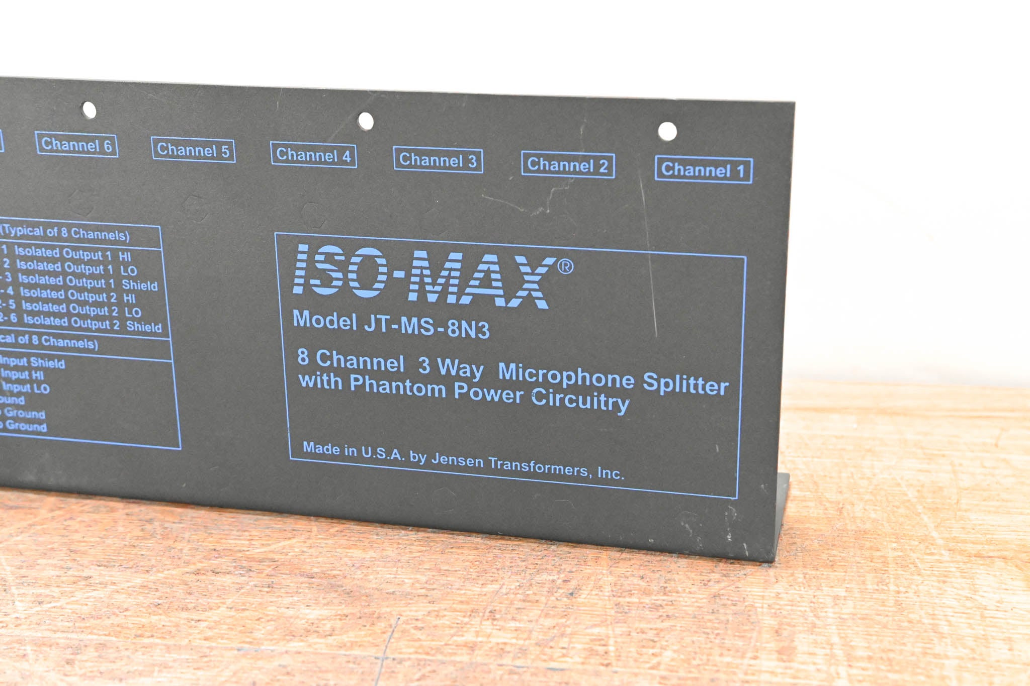 Jensen JT-MS-8N3 8-CH 3-Way Mic Splitter with Phantom Power Circuitry