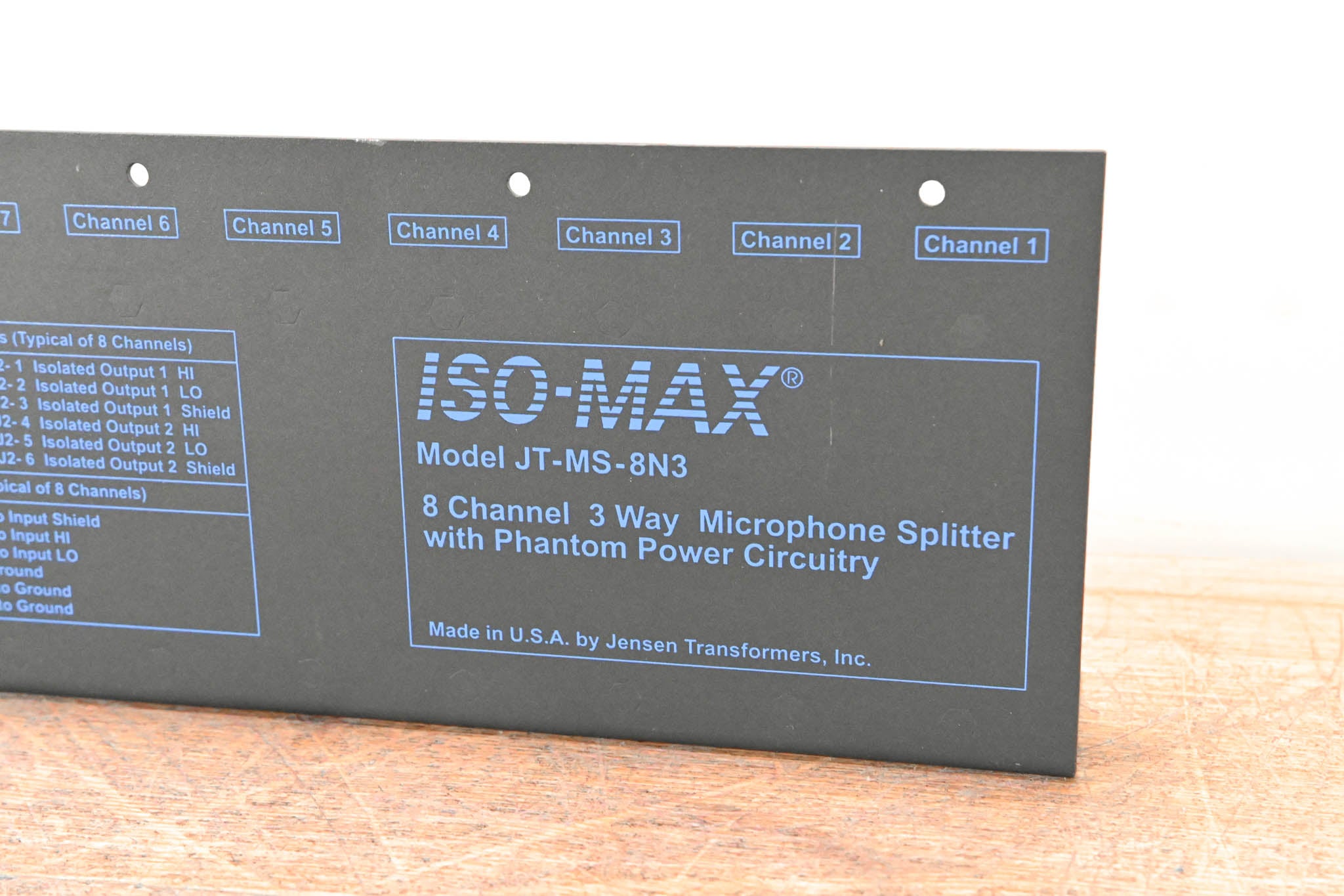 Jensen JT-MS-8N3 8-CH 3-Way Mic Splitter with Phantom Power Circuitry