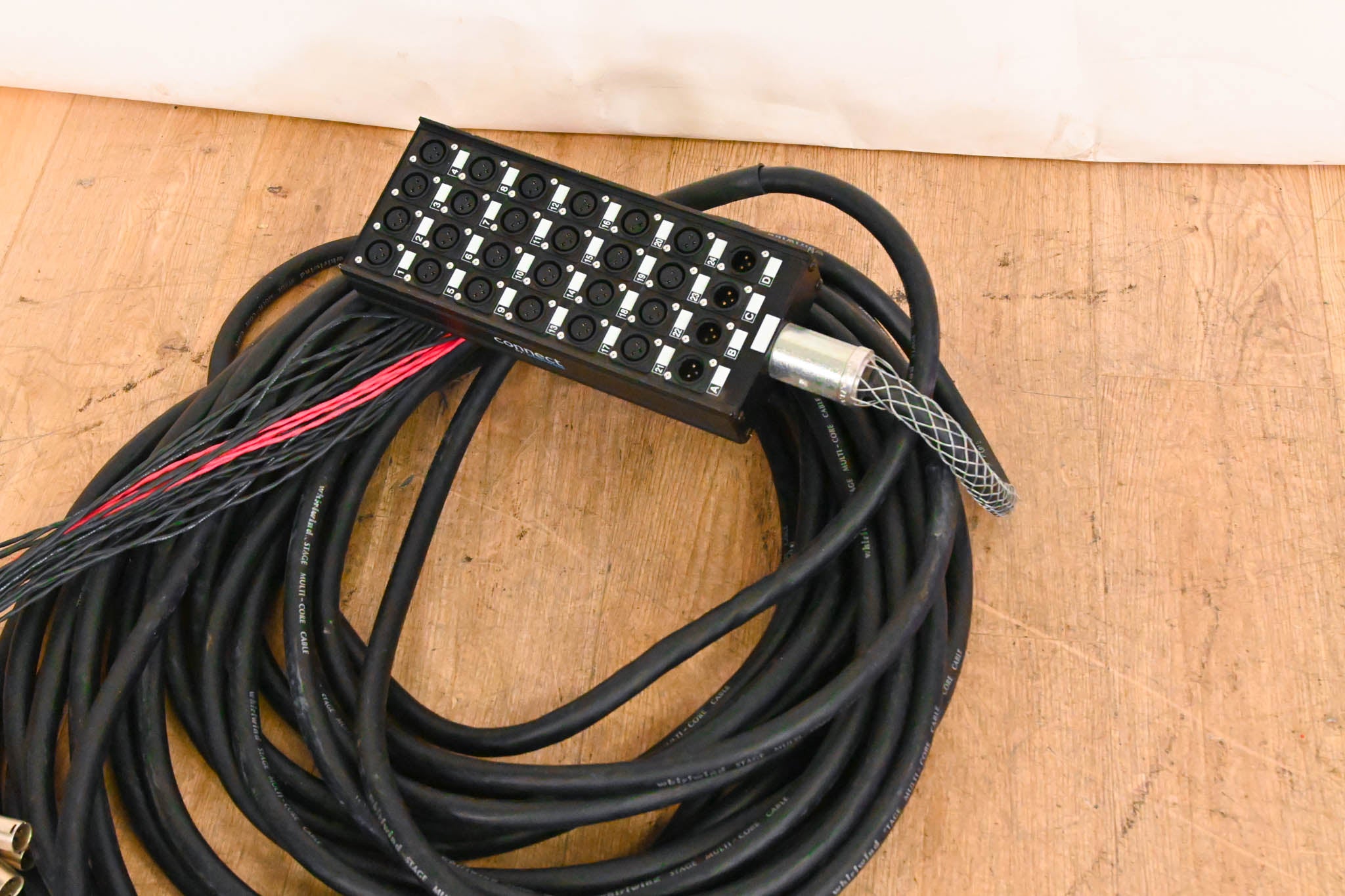 Whirlwind Connect 24x4 XLR Stage Box to Fanout Snake - 100ft