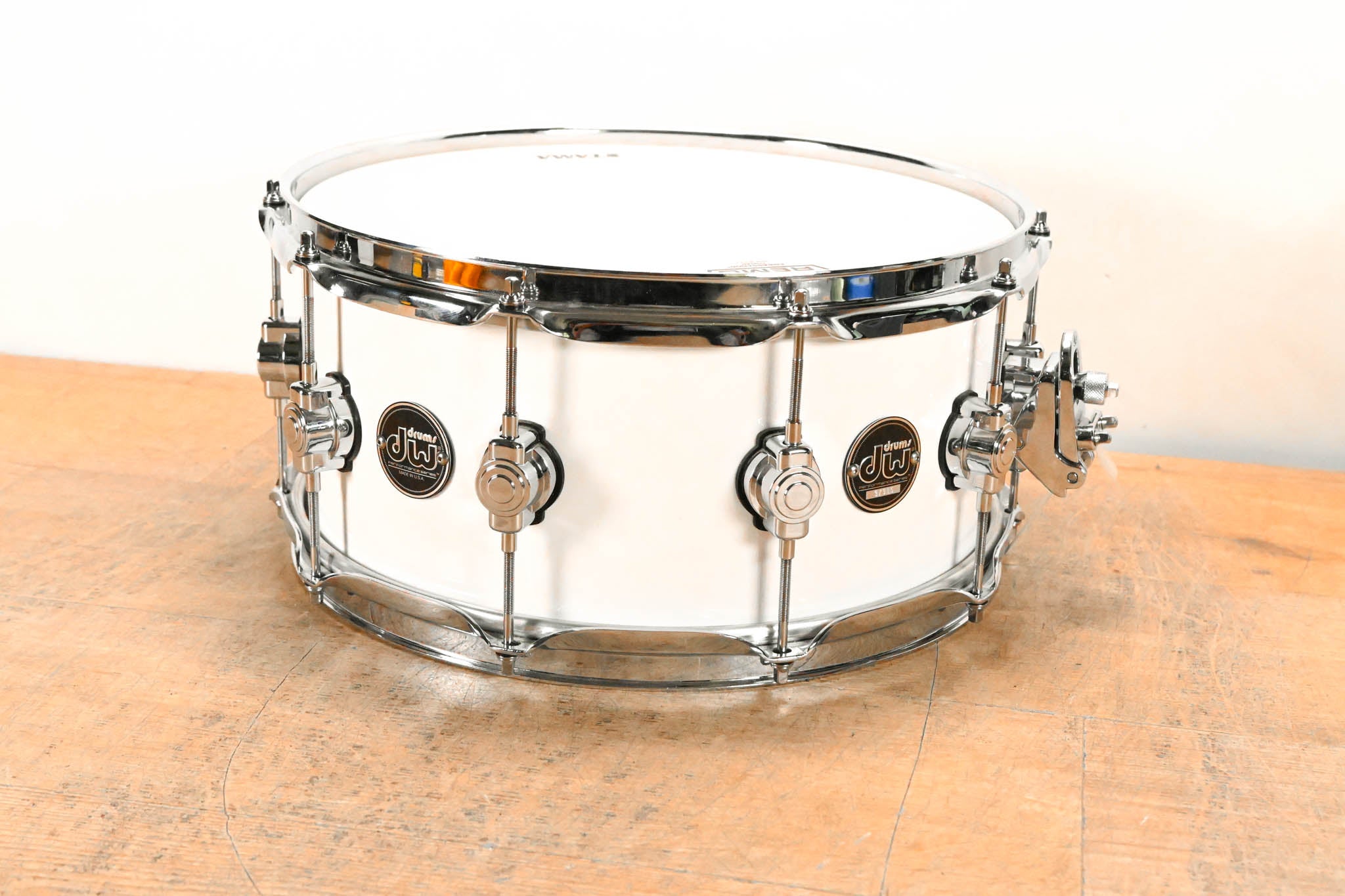 DW Performance Series Maple Snare Drum 6.5" x 14" Gloss White