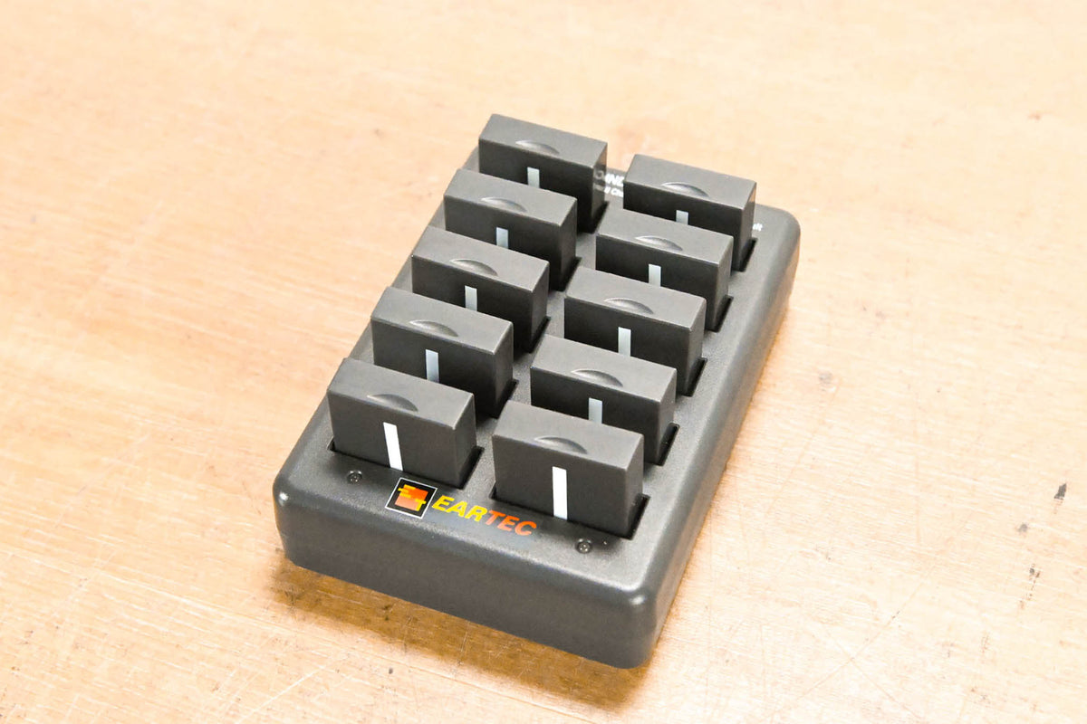 Eartec CHLX10E 10-Port Multi-Charger w/ 10 Batteries (NO POWER SUPPLY)