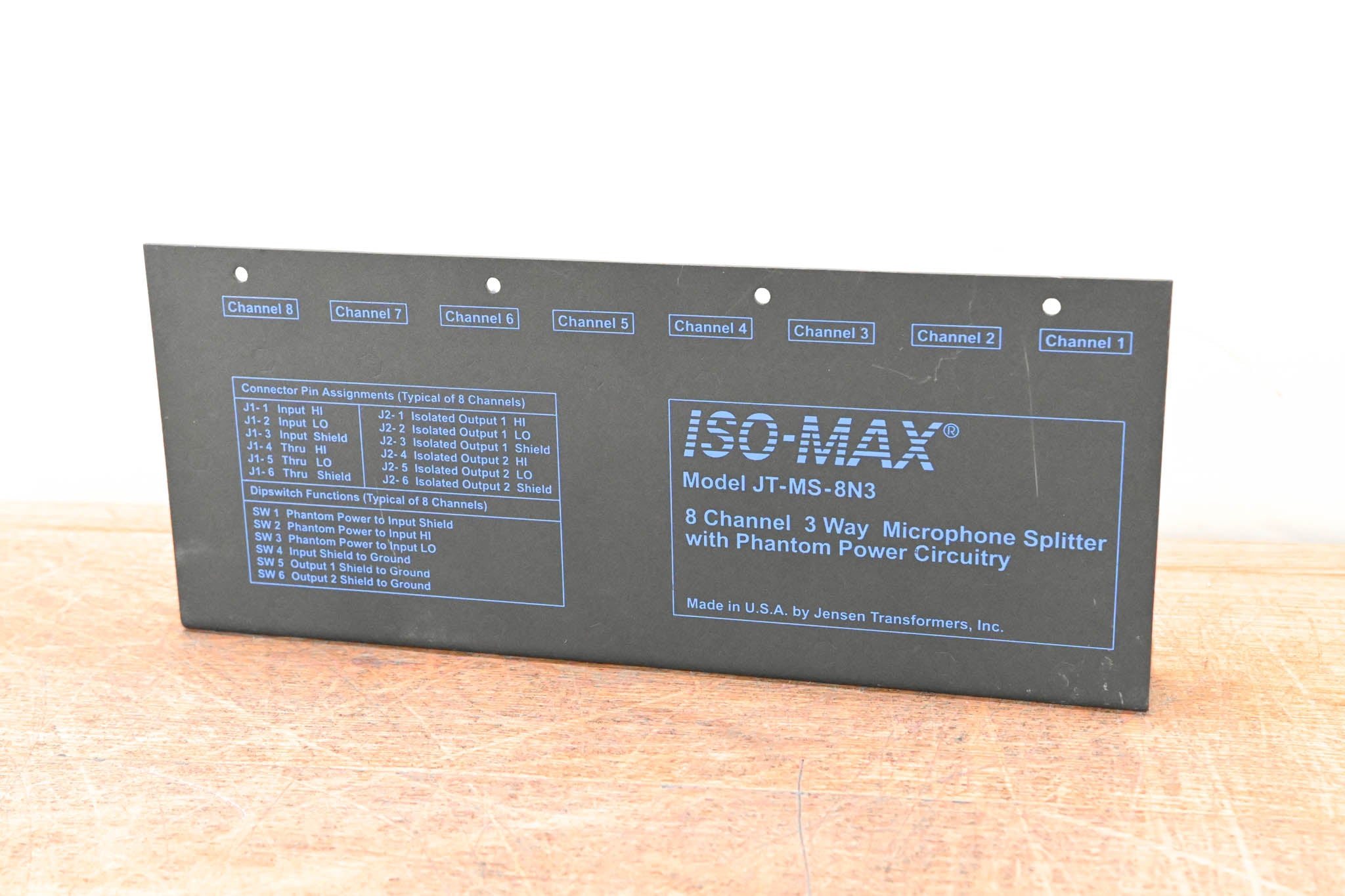 Jensen JT-MS-8N3 8-CH 3-Way Mic Splitter with Phantom Power Circuitry
