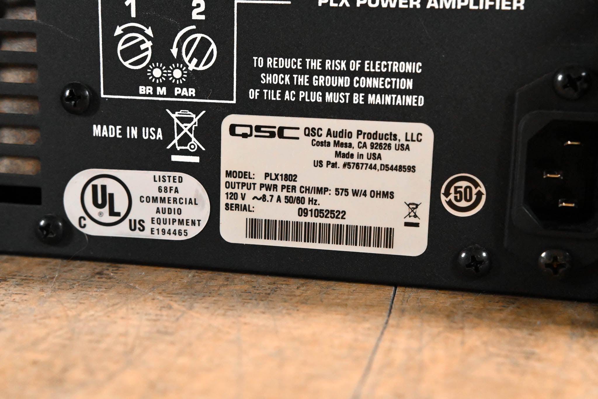 QSC PLX1802 2-Channel Power Amplifier